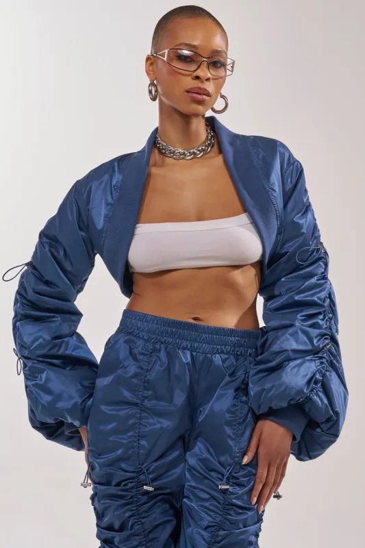 NO TIME FOR GAMES BOLERO IN BLUE made by AKIRA