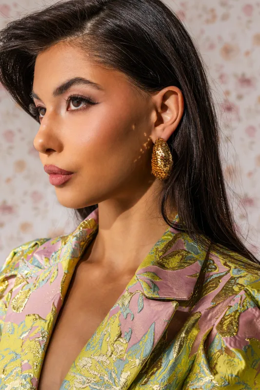 GIMME THE GLITTER HOOP EARRING made by AKIRA