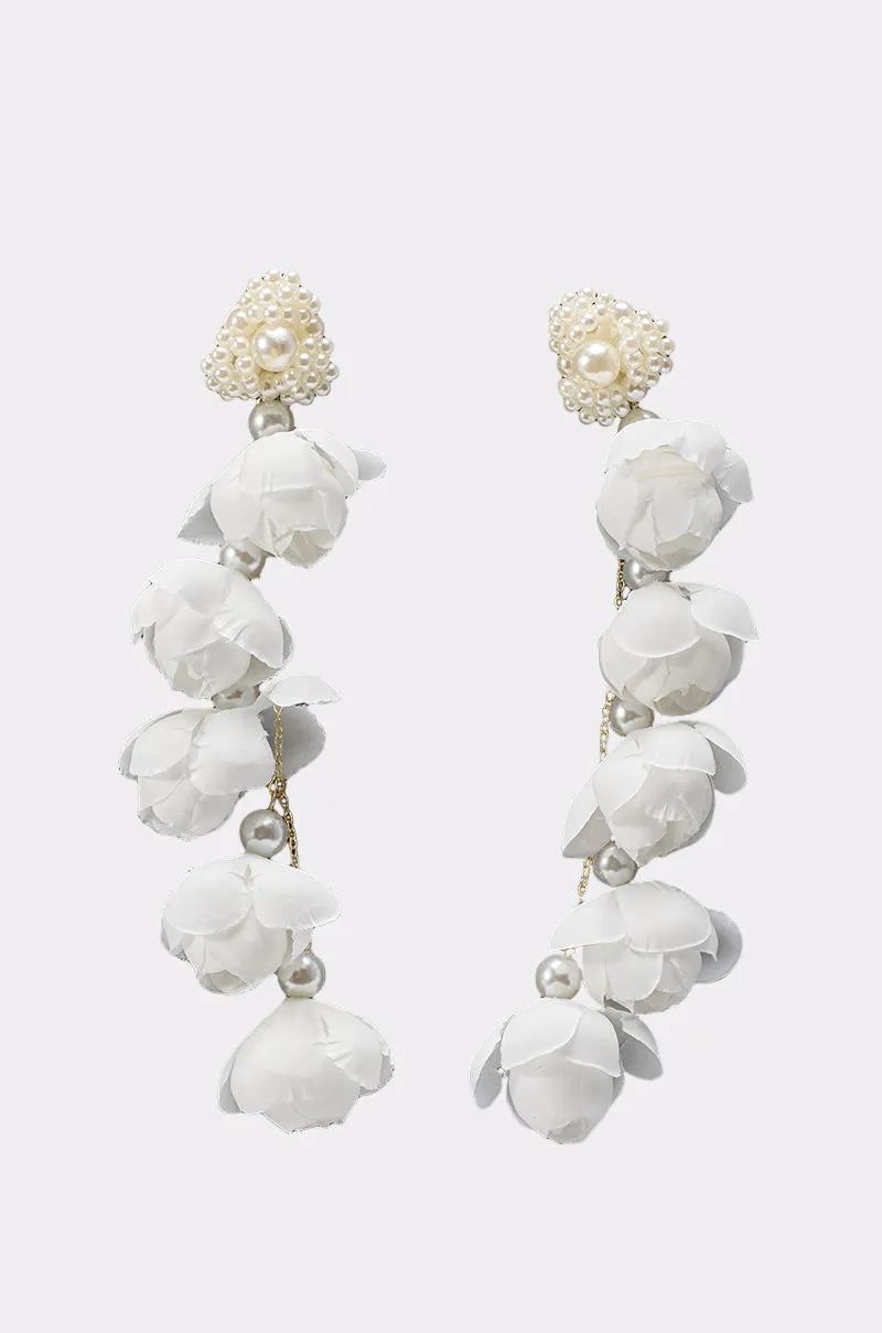 LETS BLOOM DANGLE EARRING IN WHITE sold by AKIRA product image thumbnail 2