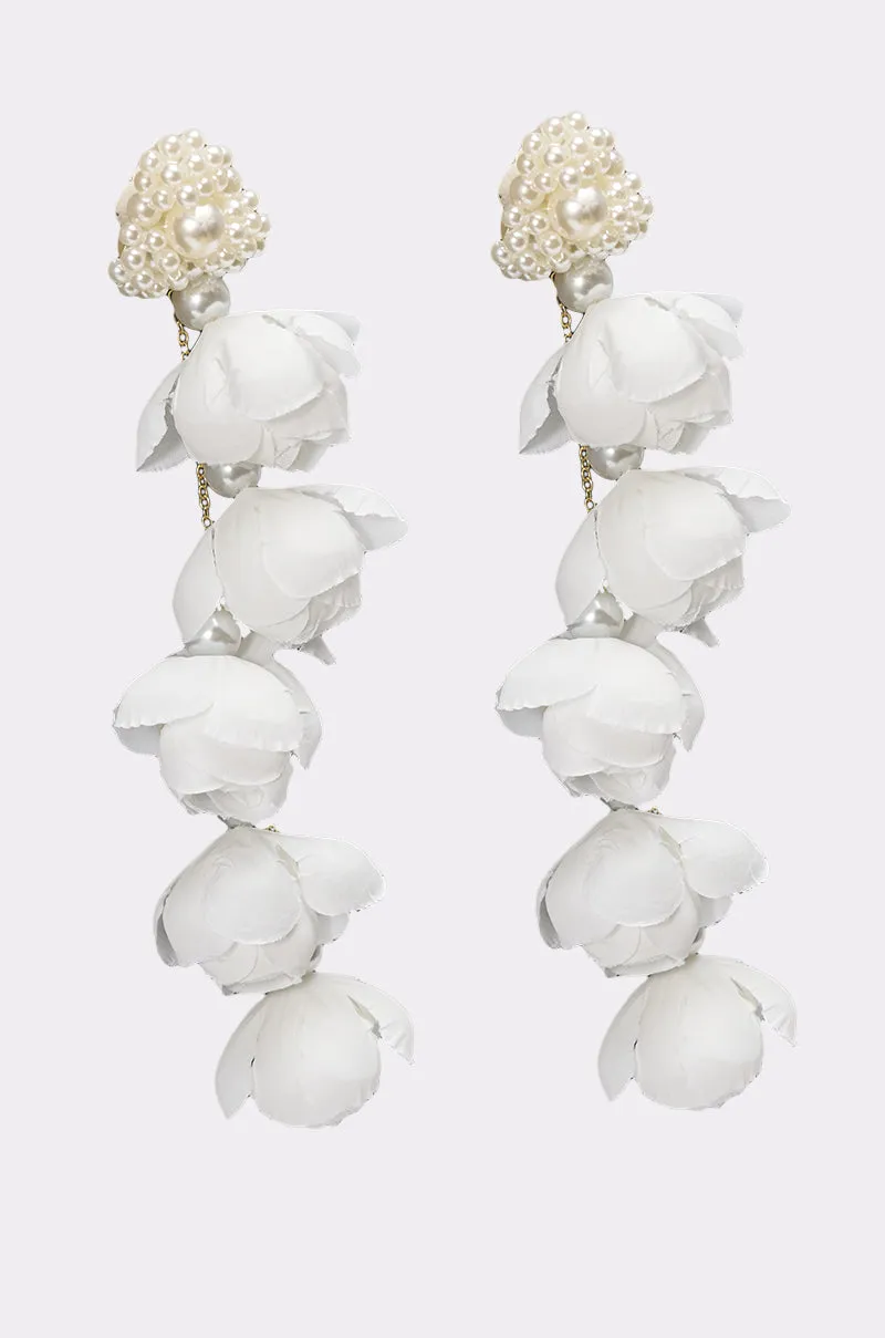 LETS BLOOM DANGLE EARRING IN WHITE sold by AKIRA product image thumbnail 3