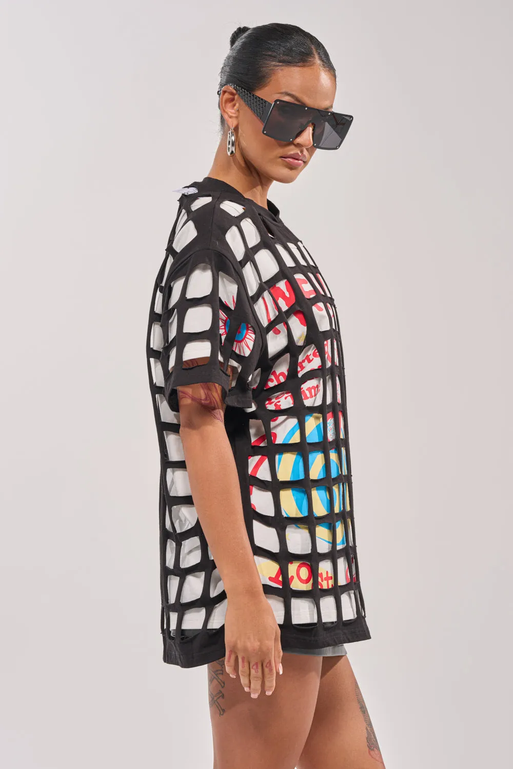 CHECKED OUT OVERSIZED TEE sold by AKIRA product image thumbnail 3