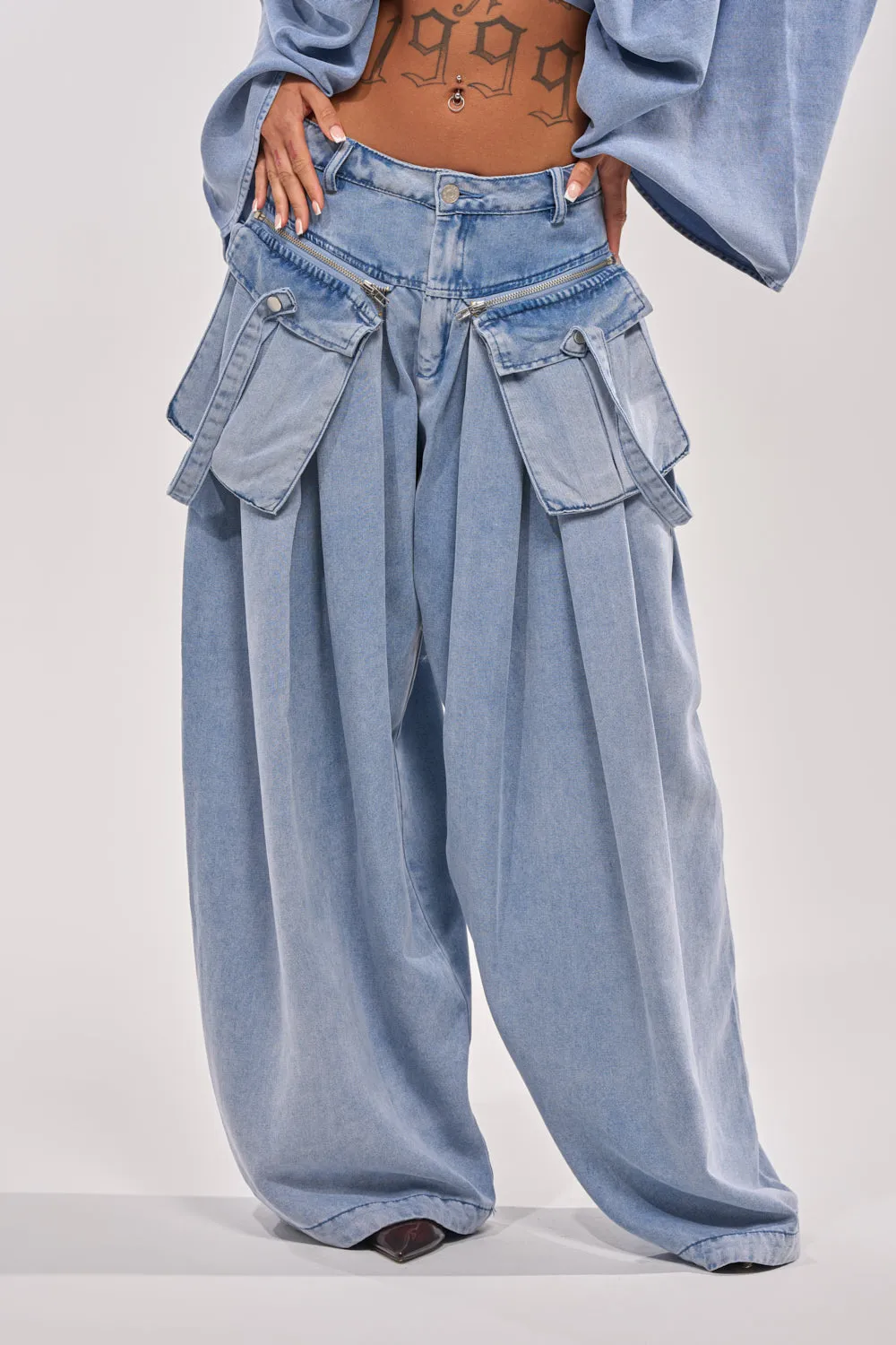 DRIFTING AWAY CARGO DENIM sold by AKIRA product image thumbnail 2