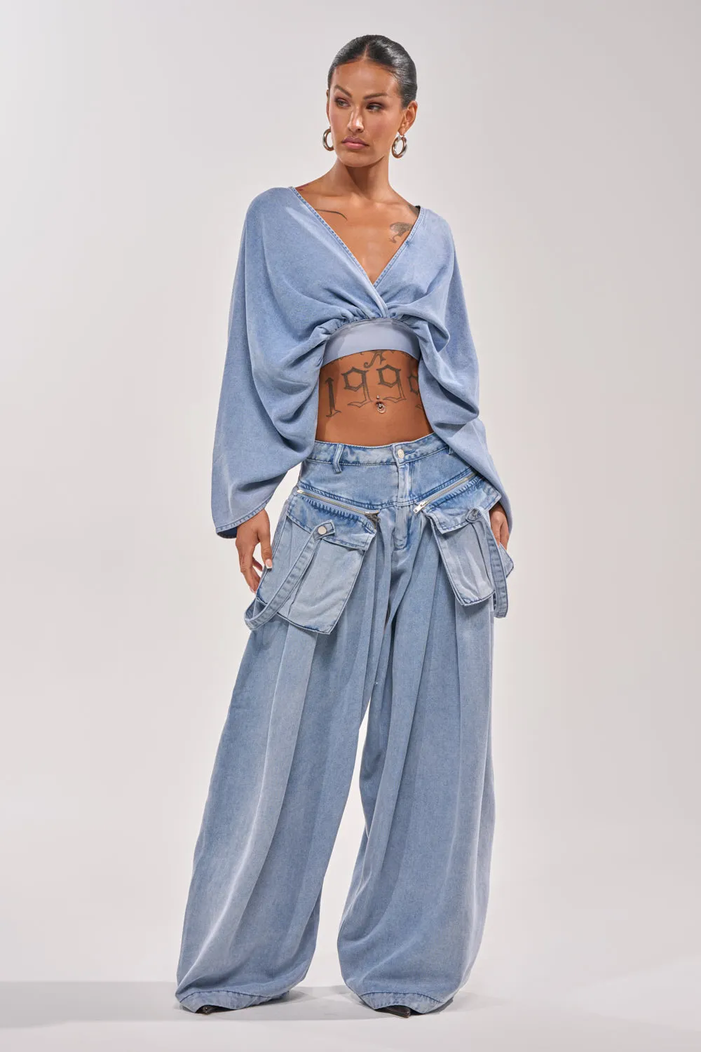 DRIFTING AWAY CARGO DENIM sold by AKIRA