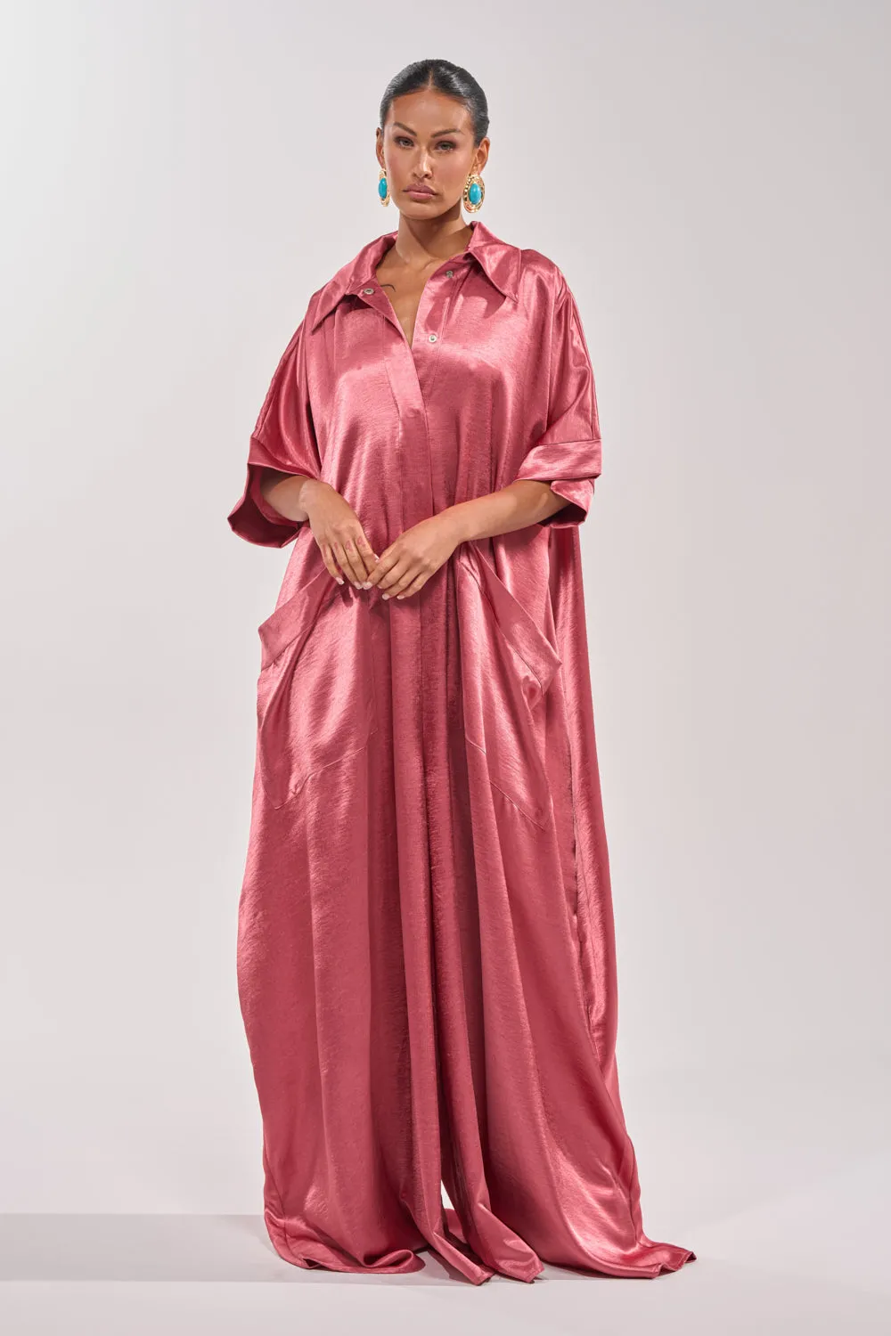 SHE'S RICH OVERSIZED JUMPSUIT IN ROSE sold by AKIRA product image thumbnail 3