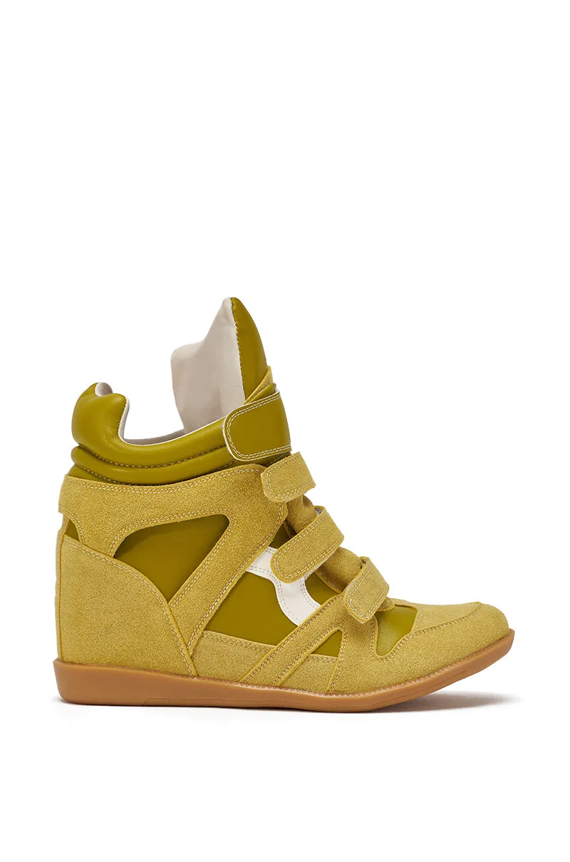 AZALEA WANG BRYANT OLIVE WEDGE SNEAKER sold by AKIRA product image thumbnail 4