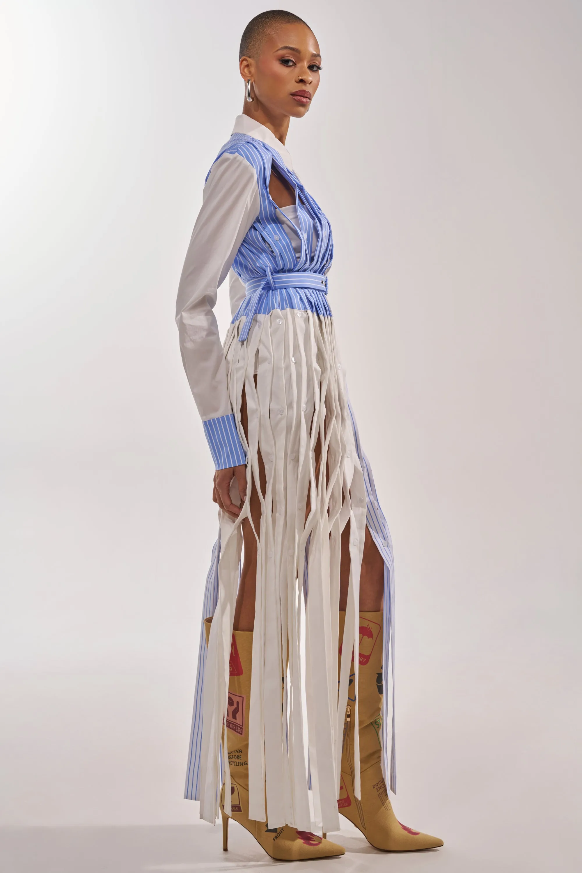NOT MY MANS BUTTON UP SHIRT MAXI DRESS sold by AKIRA product image thumbnail 4