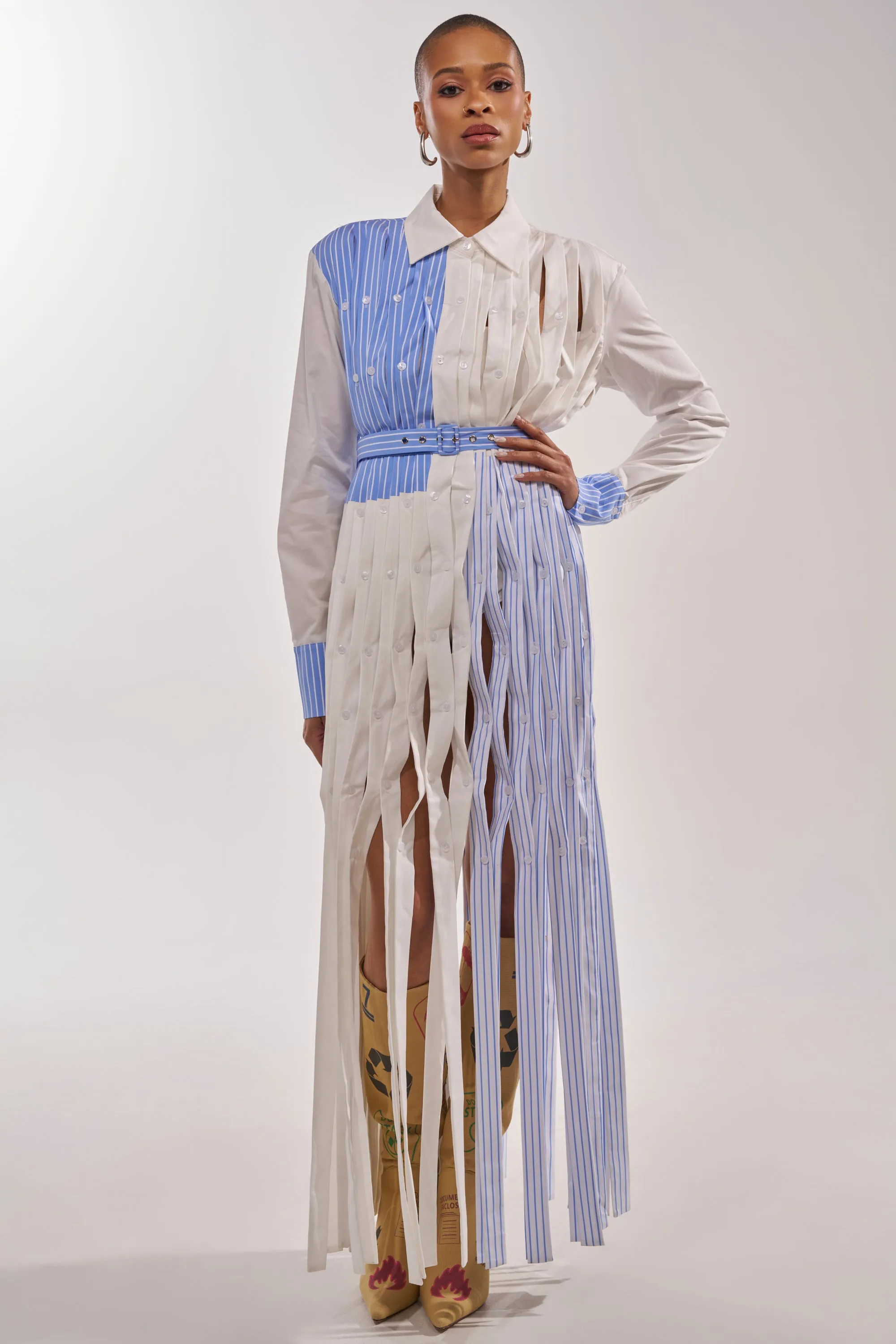 NOT MY MANS BUTTON UP SHIRT MAXI DRESS sold by AKIRA product image thumbnail 2