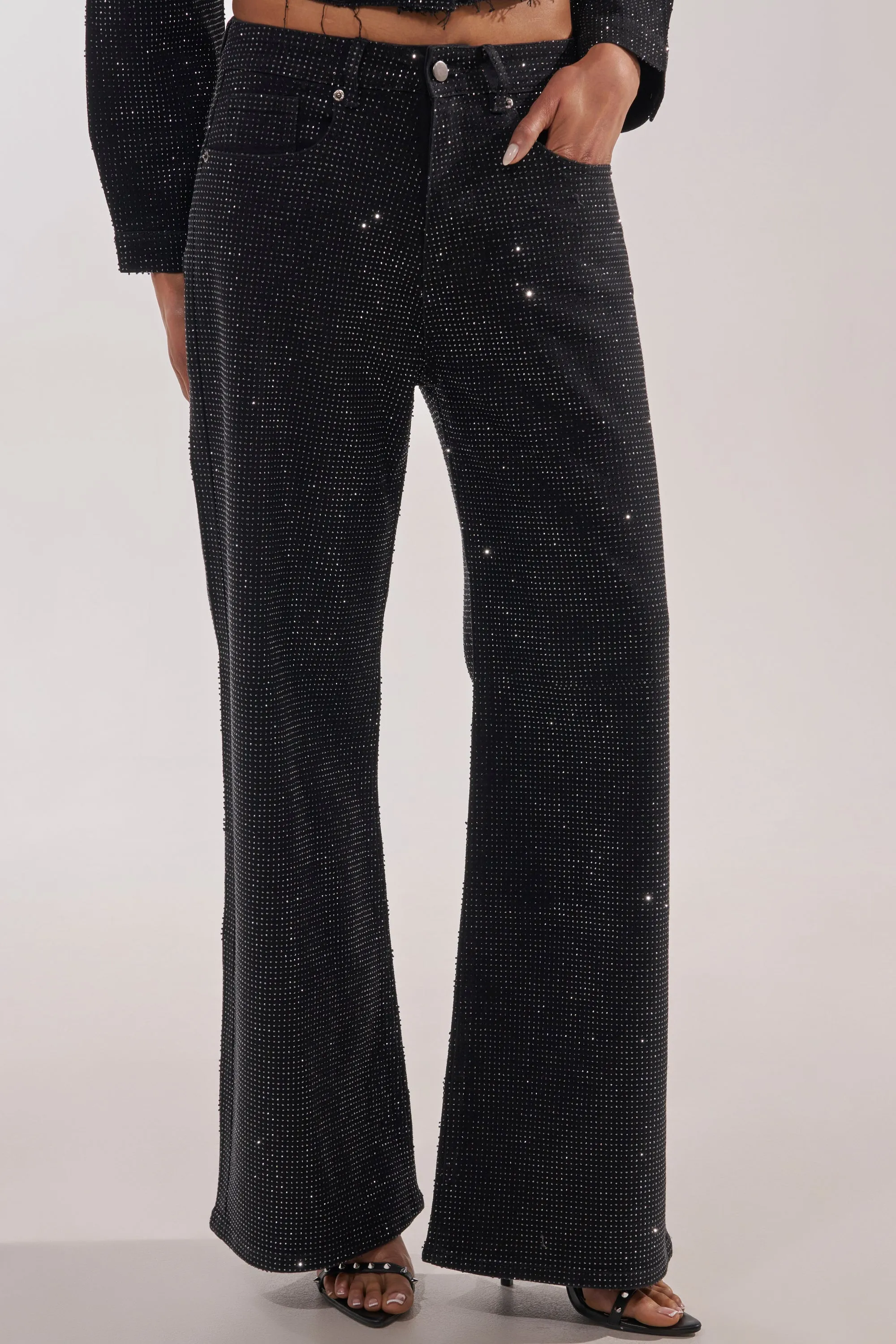 DEMI EMBELLISHED RELAXED DENIM IN BLACK sold by AKIRA product image thumbnail 5