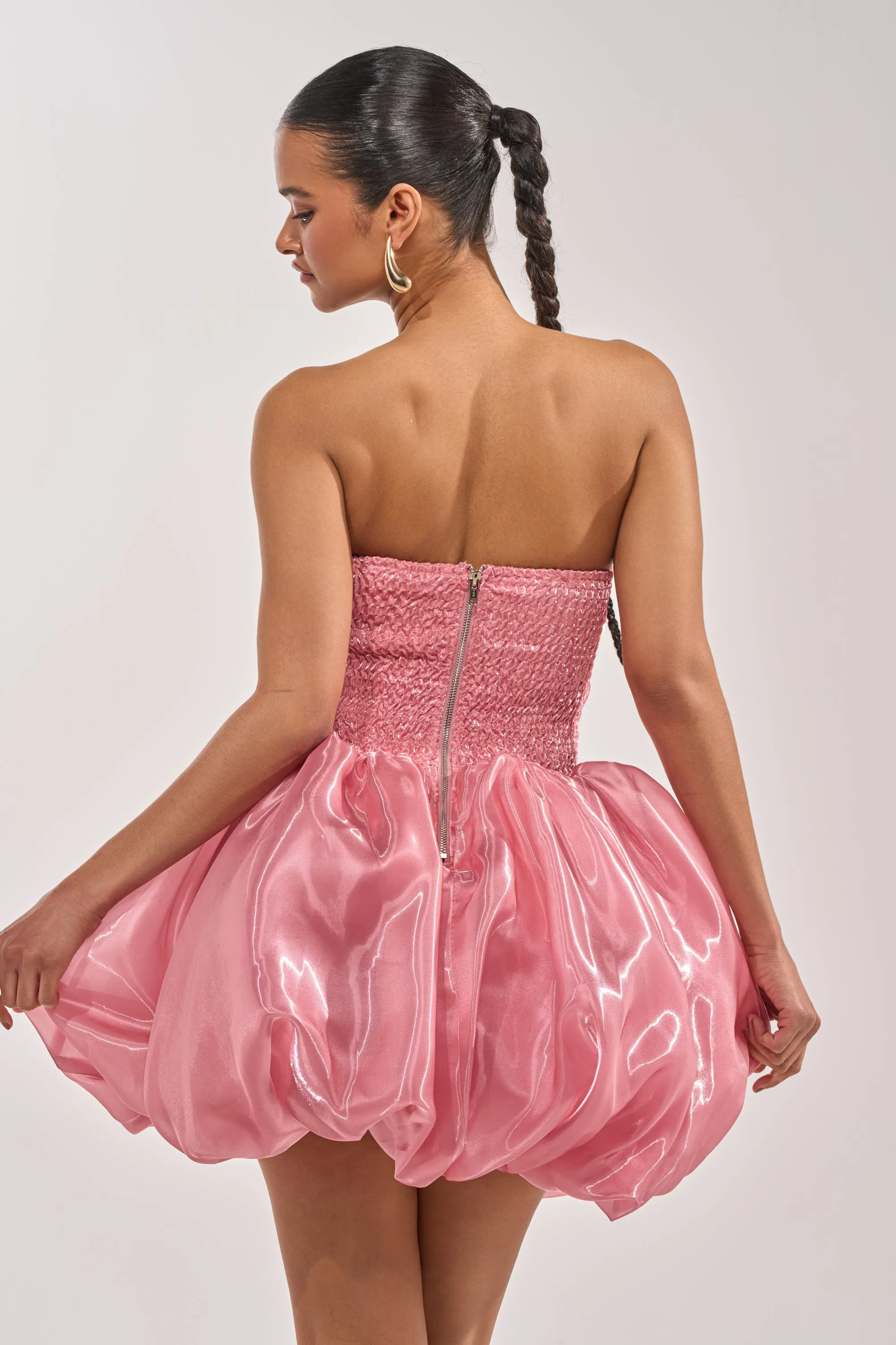 HARD TO PLEASE BUBBLE MINI DRESS sold by AKIRA product image thumbnail 4
