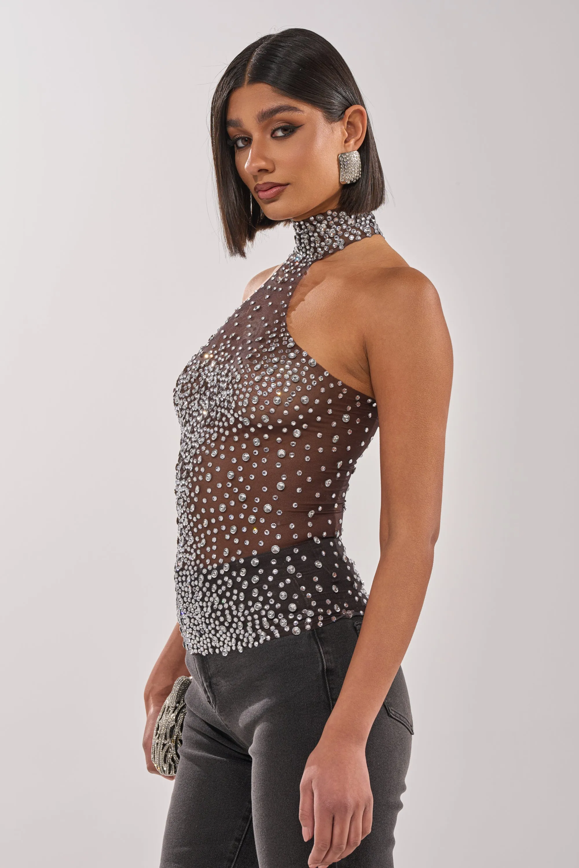 ALL YEAR ROUND SHEER RHINESTONE TOP sold by AKIRA product image thumbnail 3