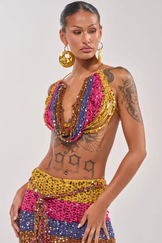 FULL OF LIFE CROCHET BRALETTE made by AKIRA