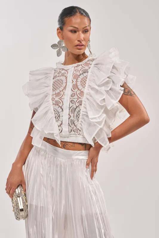 BEST ONE YET LACE BLOUSE made by AKIRA