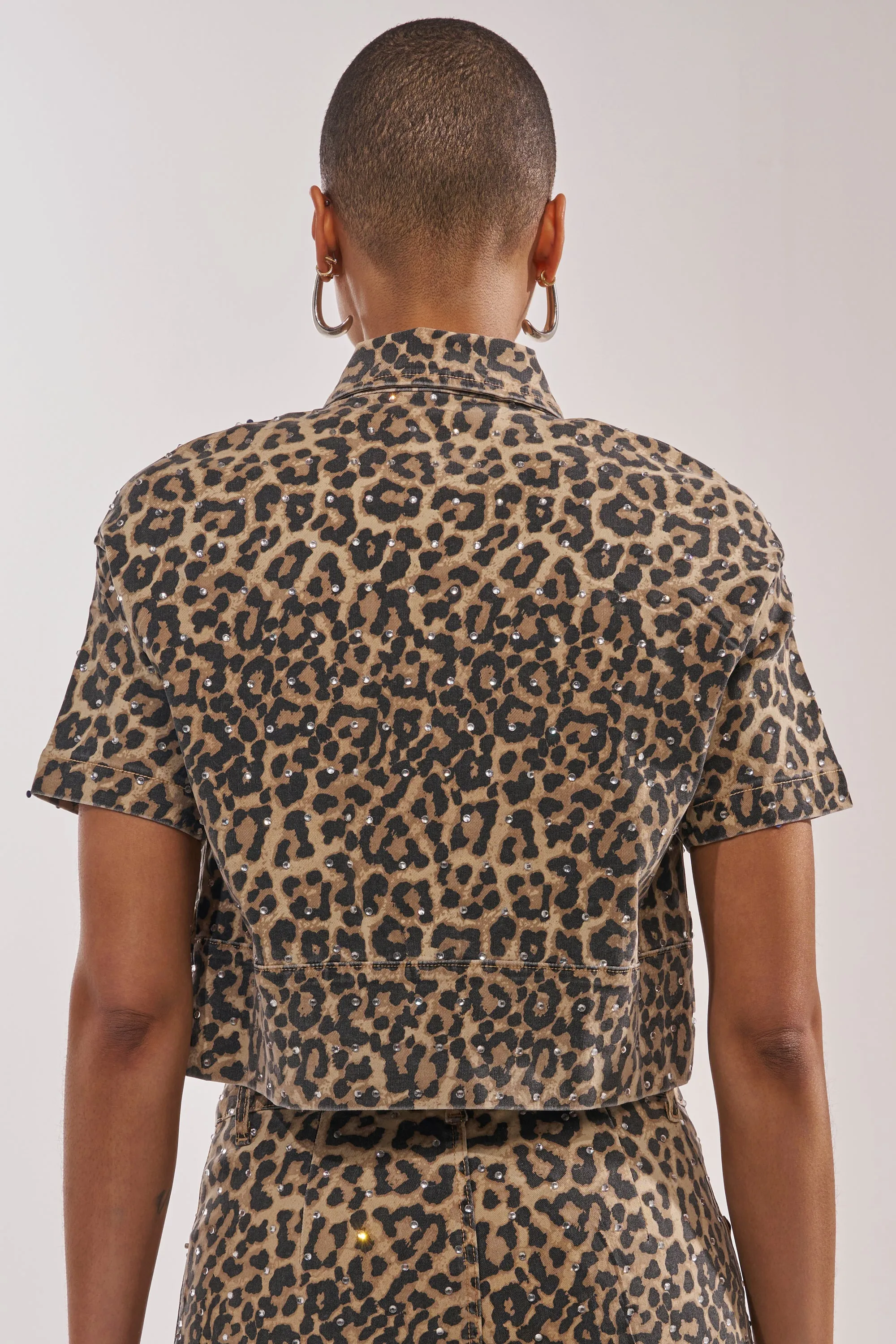 LEOPARD SISTA BUTTON DOWN sold by AKIRA product image thumbnail 4