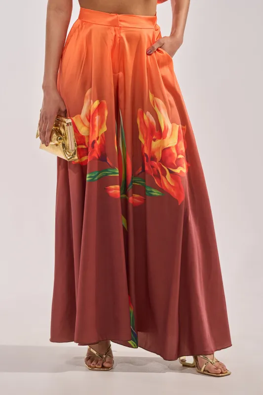 SUNSET LOVER PALAZZO PANT made by AKIRA