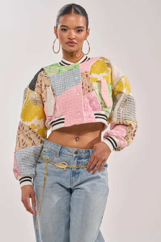 ESTELLE PATCHWORK BOMBER made by AKIRA