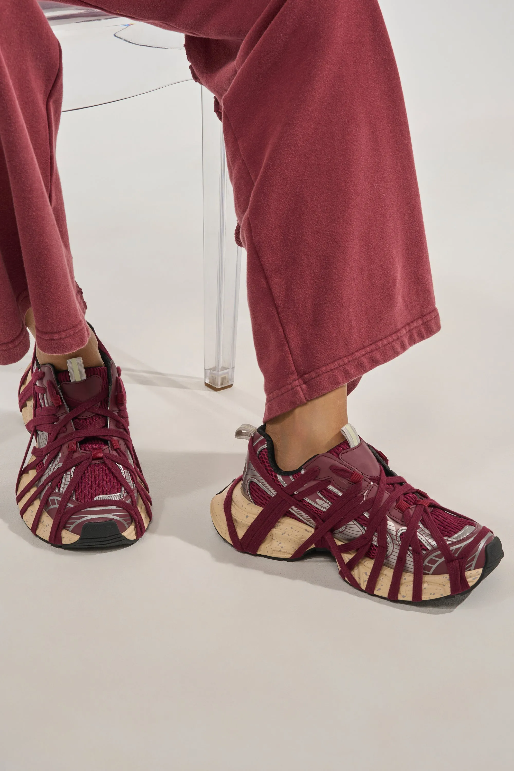 AZALEA WANG SELIE BURGUNDY LACE UP SNEAKER sold by AKIRA