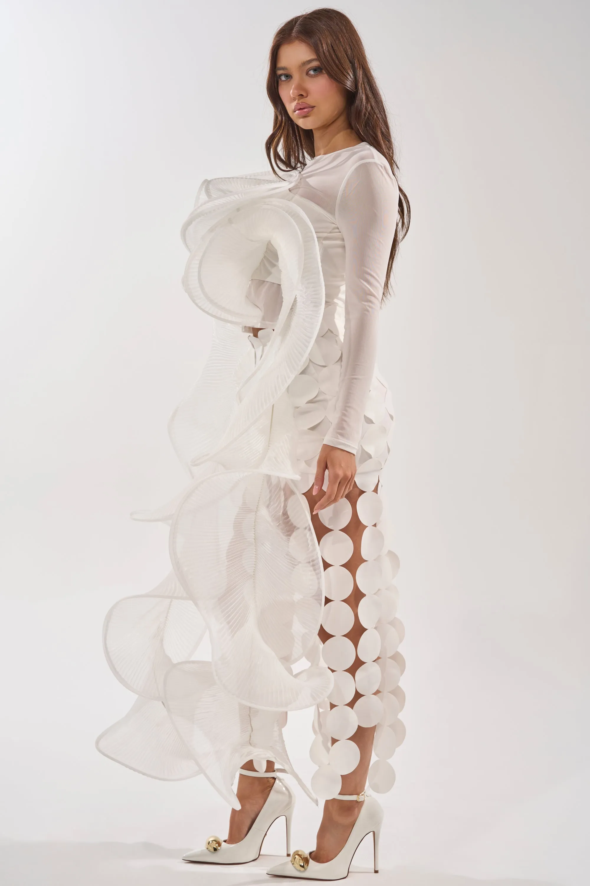 DRAMA RUFFLE BLOUSE sold by AKIRA product image thumbnail 3