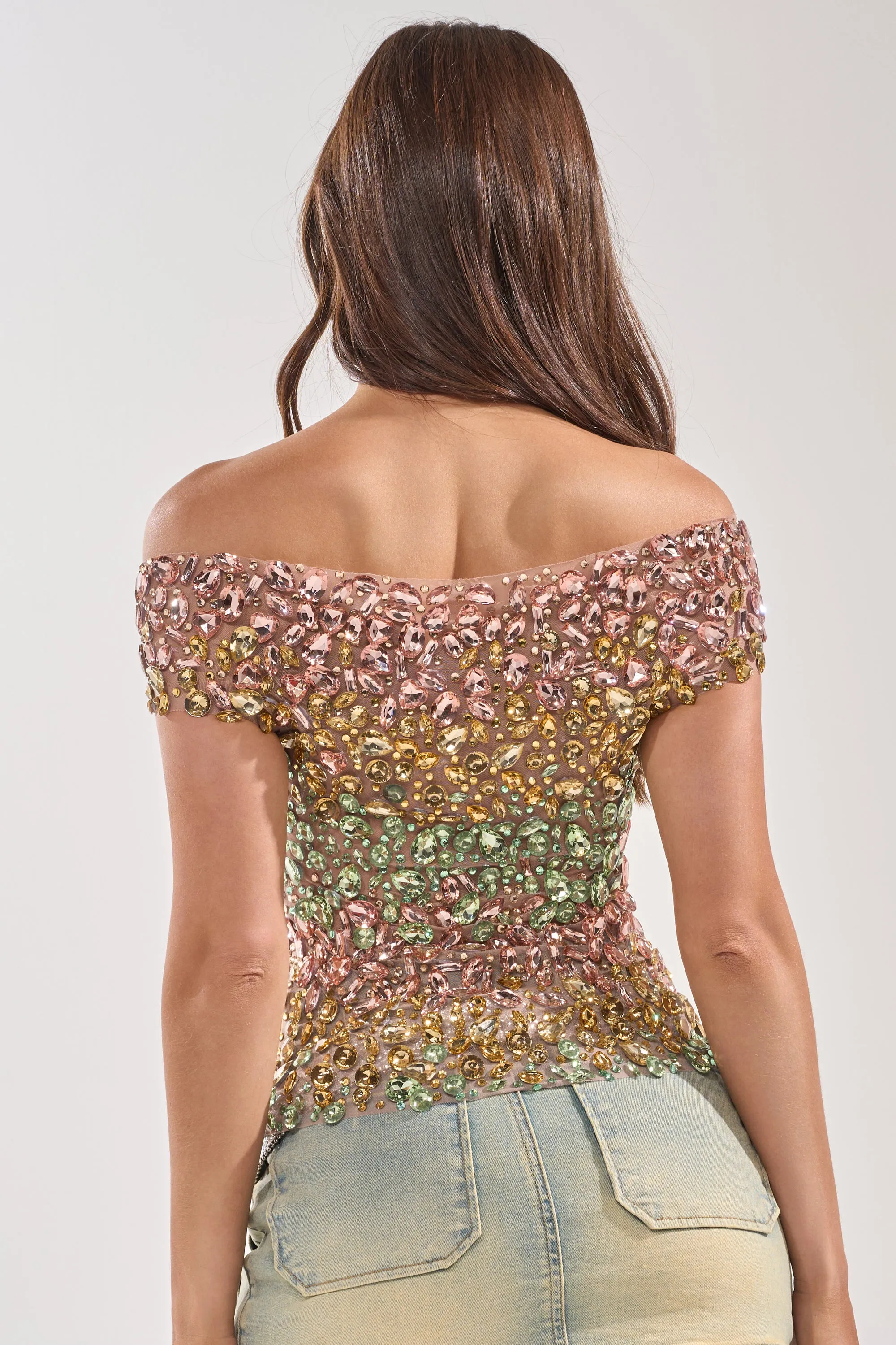 BLINGING OUT RHINESTONE TOP sold by AKIRA product image thumbnail 5