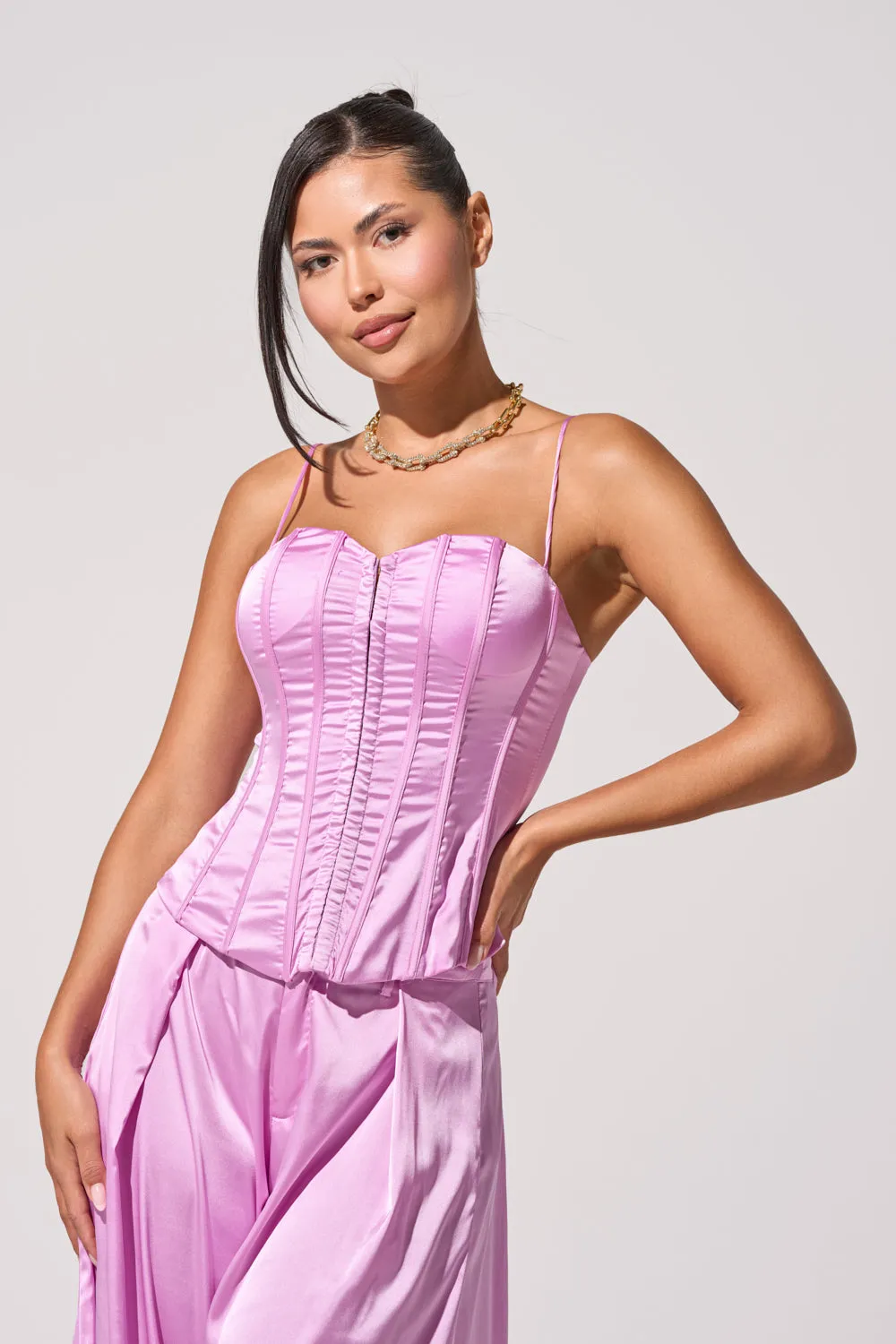 IN FULL BLOOM LIGHT PURPLE CORSET sold by AKIRA