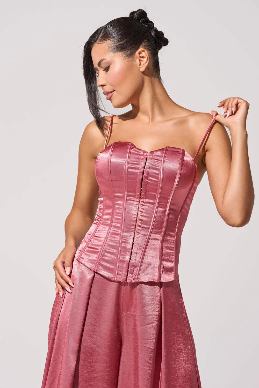 IN FULL BLOOM CORSET IN MAUVE sold by AKIRA product image thumbnail 3