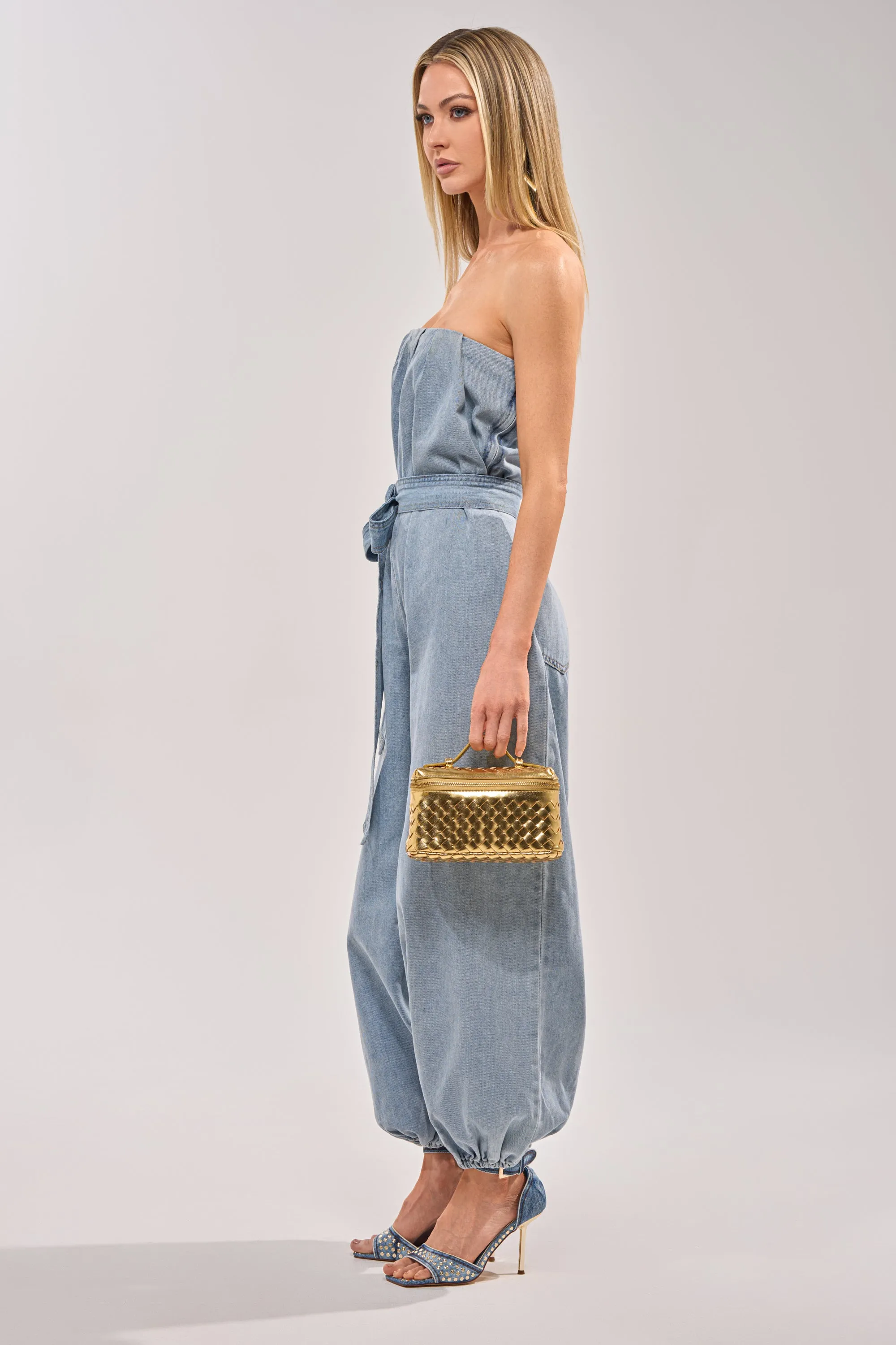 BREEZY DAY DENIM JUMPSUIT sold by AKIRA product image thumbnail 3