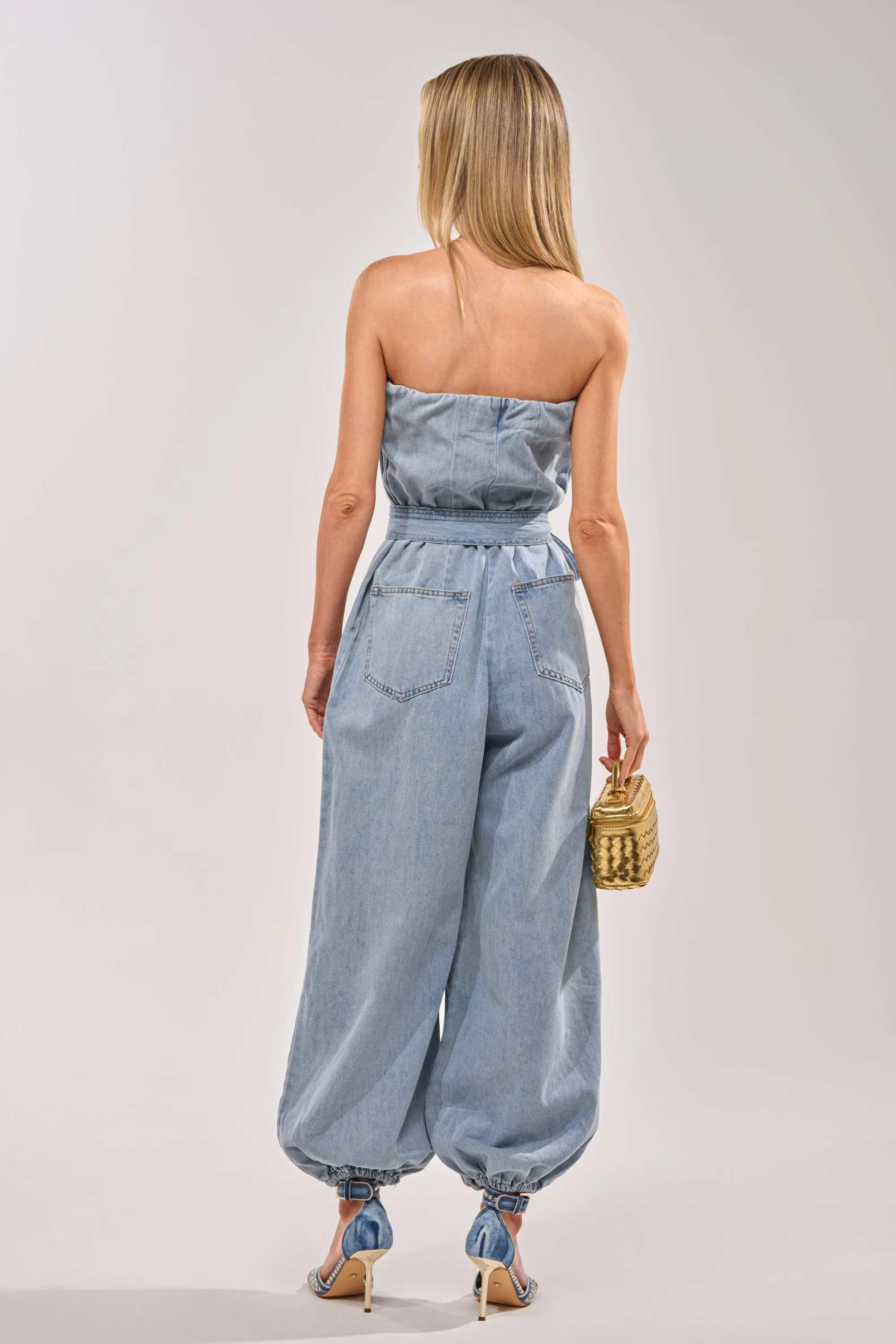 BREEZY DAY DENIM JUMPSUIT sold by AKIRA product image thumbnail 5