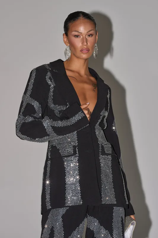 GEMINI RHINESTONE BLAZER made by AKIRA