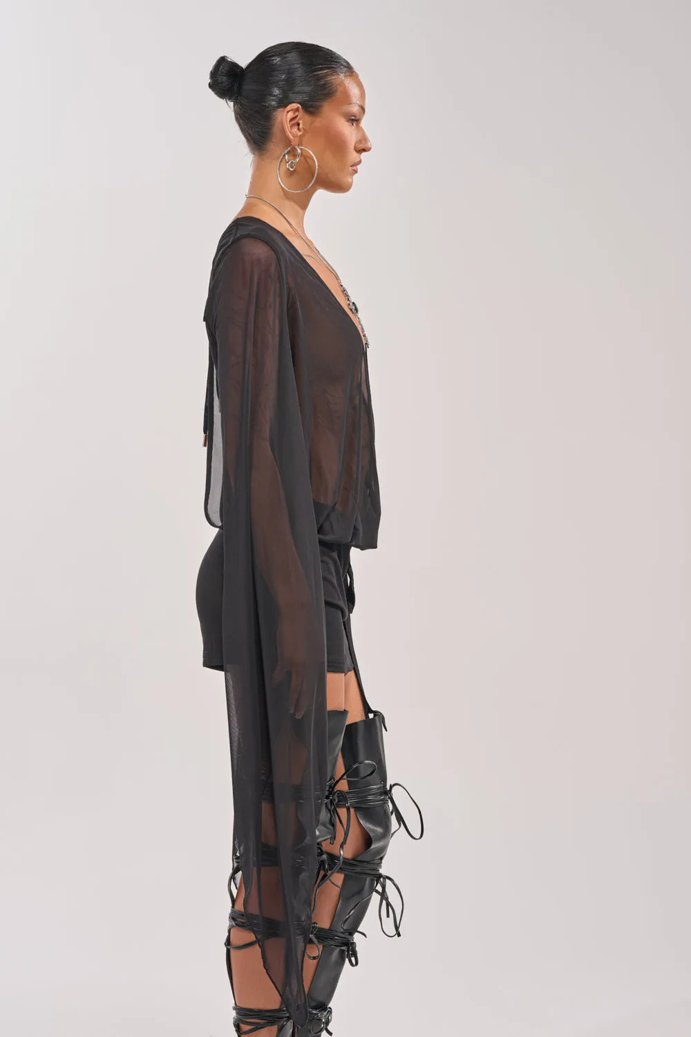 SHEER AFFECTION MESH MINI DRESS sold by AKIRA product image thumbnail 3