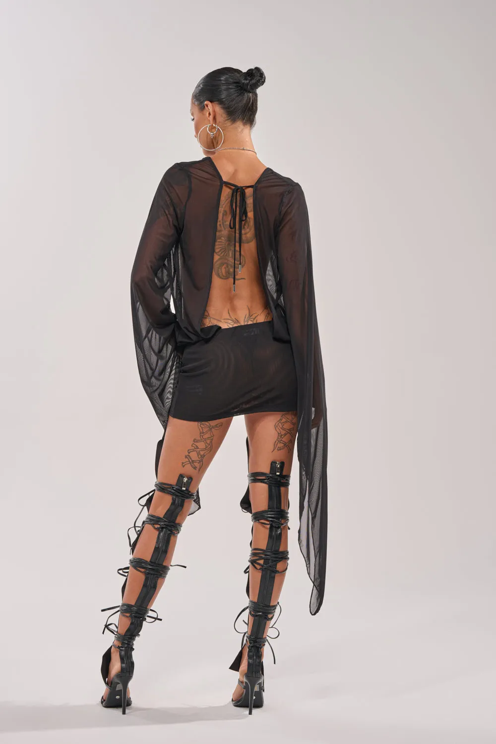 SHEER AFFECTION MESH MINI DRESS sold by AKIRA product image thumbnail 4