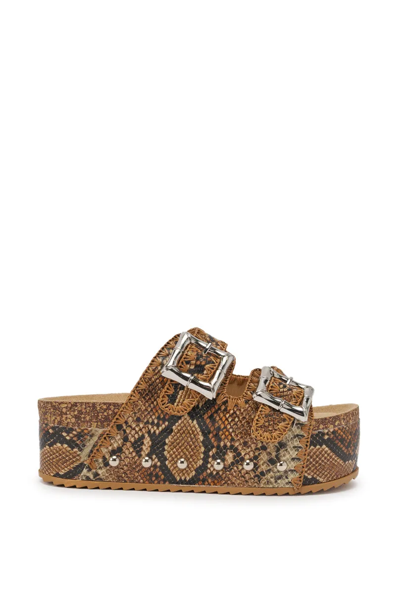 AZALEA WANG OHKAY SNAKE FLATFORM STUD EMBELLISHED SLIP ON SANDAL sold by AKIRA product image thumbnail 4