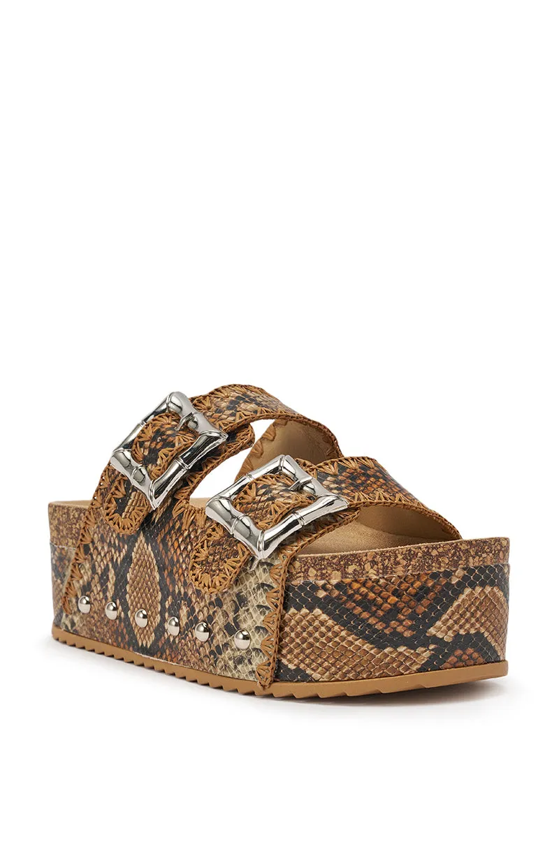 AZALEA WANG OHKAY SNAKE FLATFORM STUD EMBELLISHED SLIP ON SANDAL sold by AKIRA product image thumbnail 5