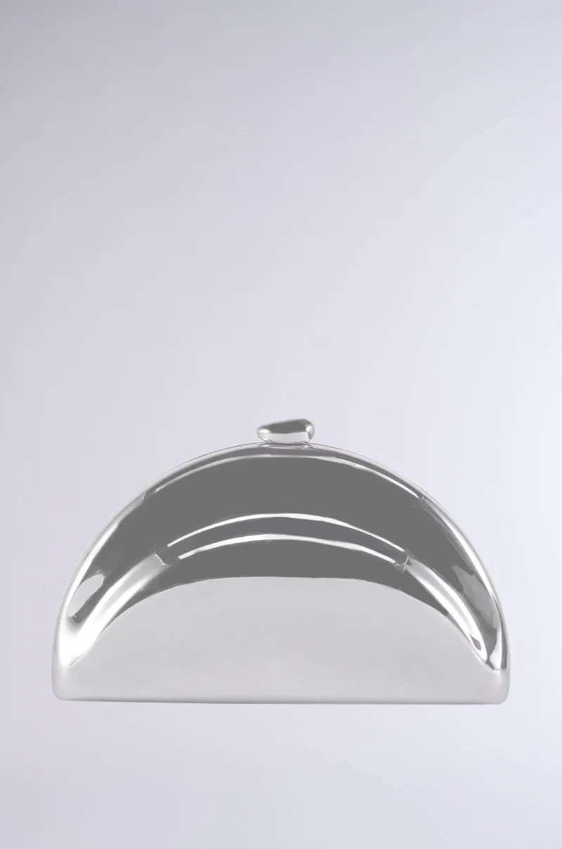 TO THE FUTURE CHROME CLUTCH sold by AKIRA