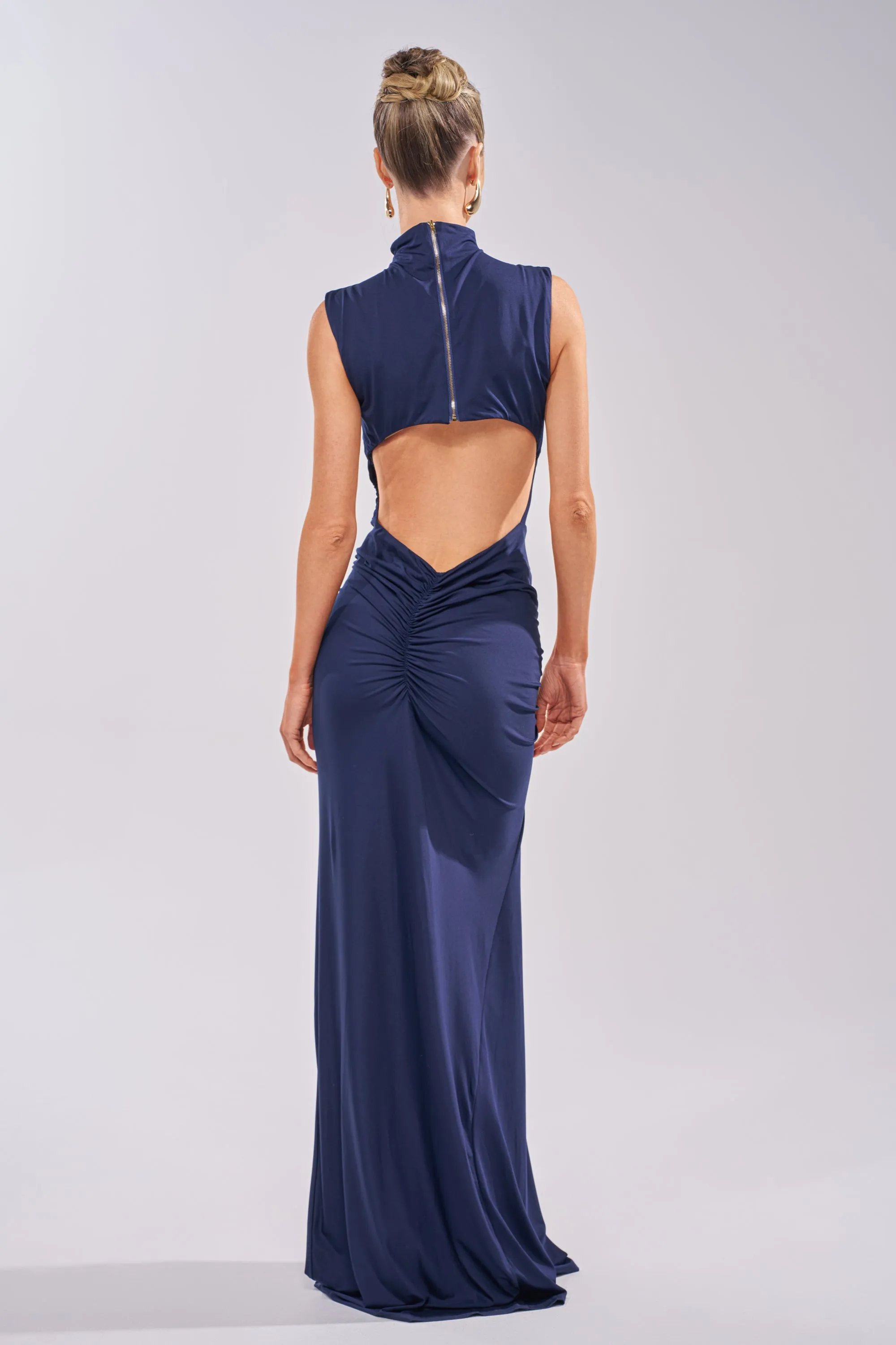 BE MY DATE BODYCON MAXI DRESS IN NAVY sold by AKIRA product image thumbnail 5