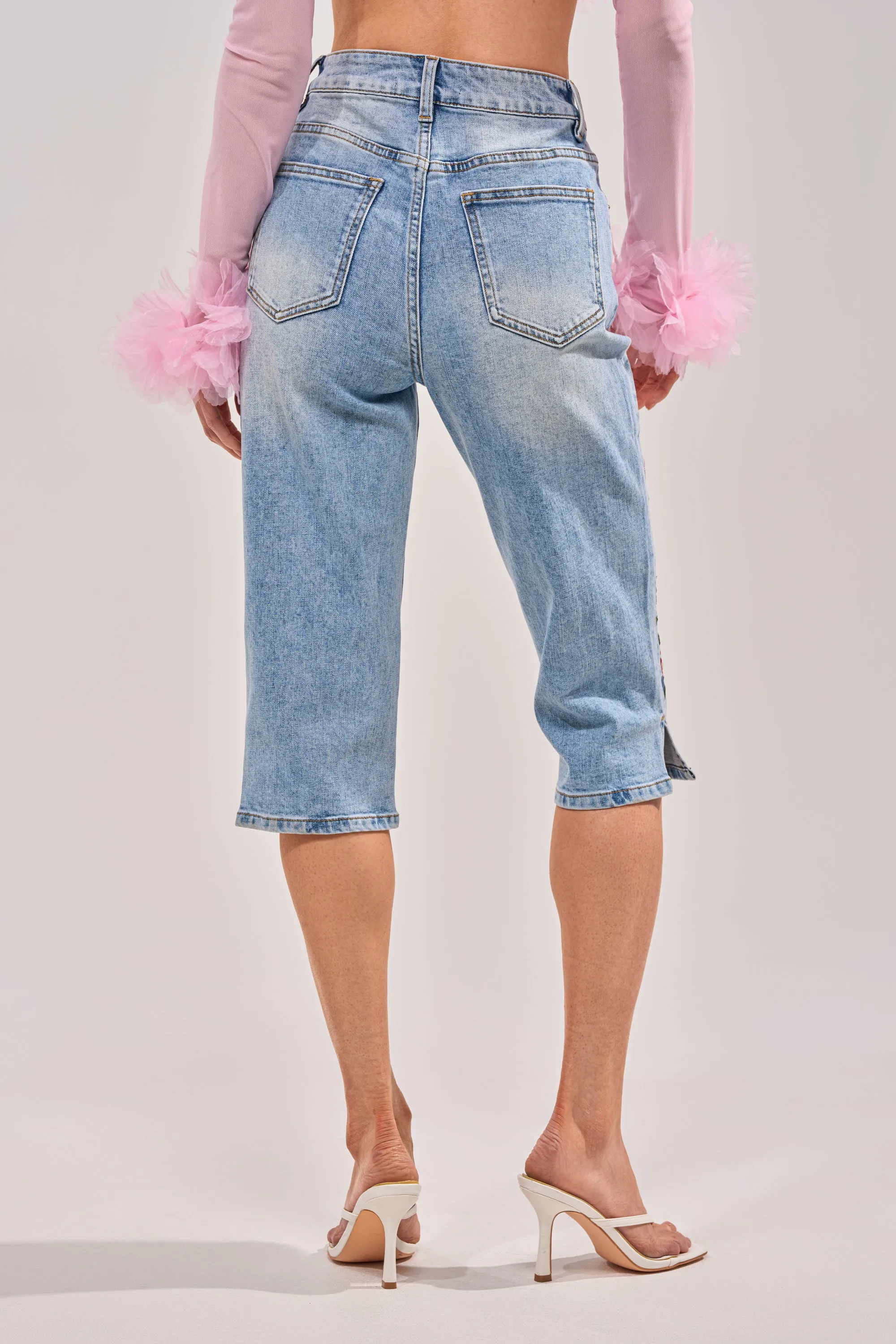 GIVE ME FLOWERS FLORAL CAPRI sold by AKIRA product image thumbnail 4