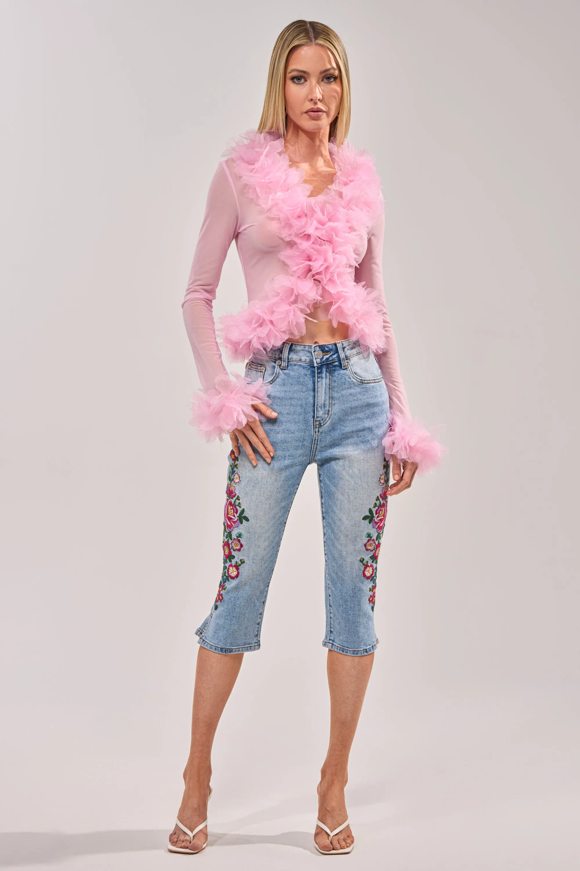 GIVE ME FLOWERS FLORAL CAPRI sold by AKIRA product image thumbnail 5
