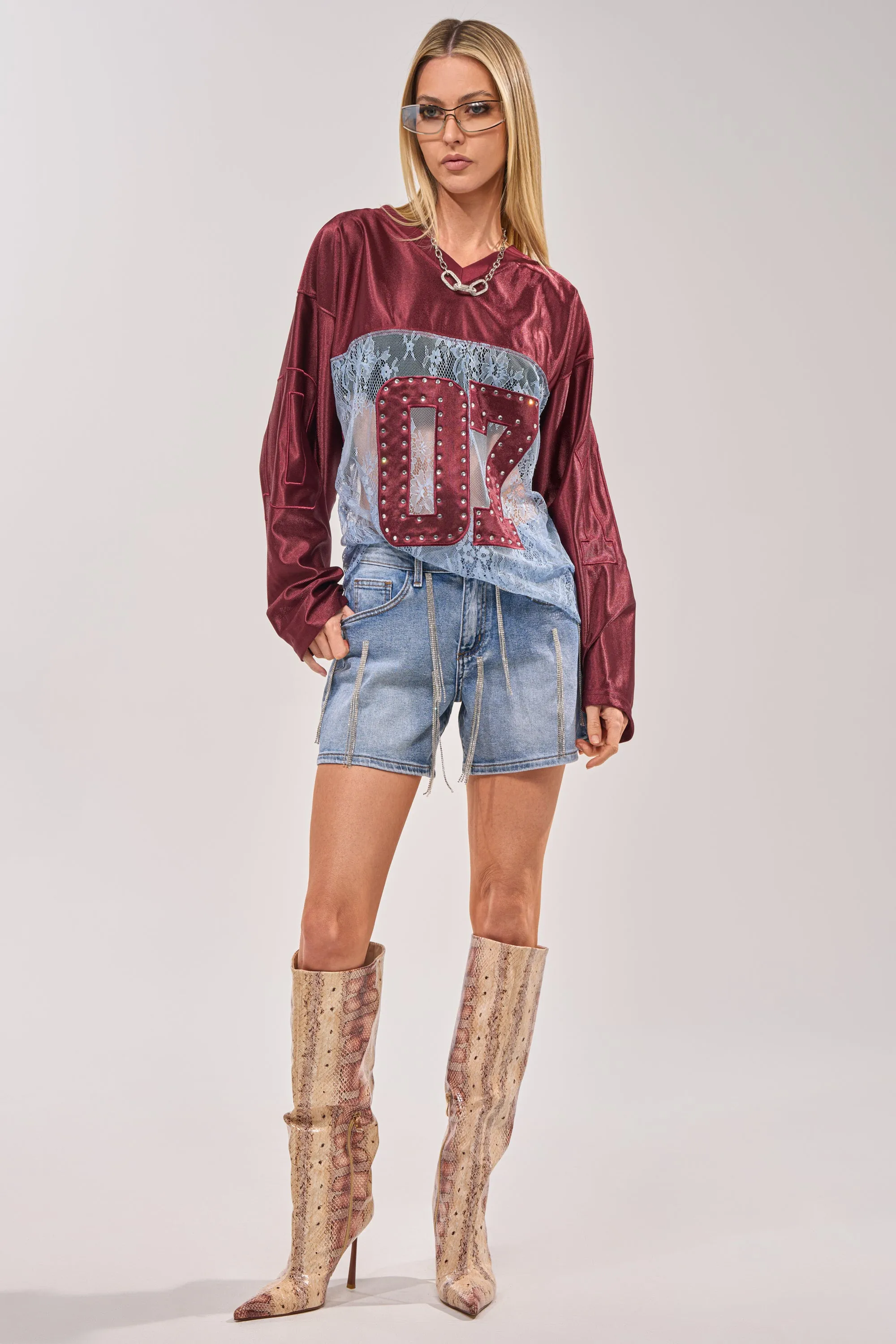 DRIP CITY DENIM SHORT sold by AKIRA product image thumbnail 5