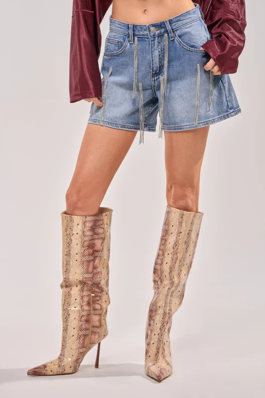 DRIP CITY DENIM SHORT made by AKIRA