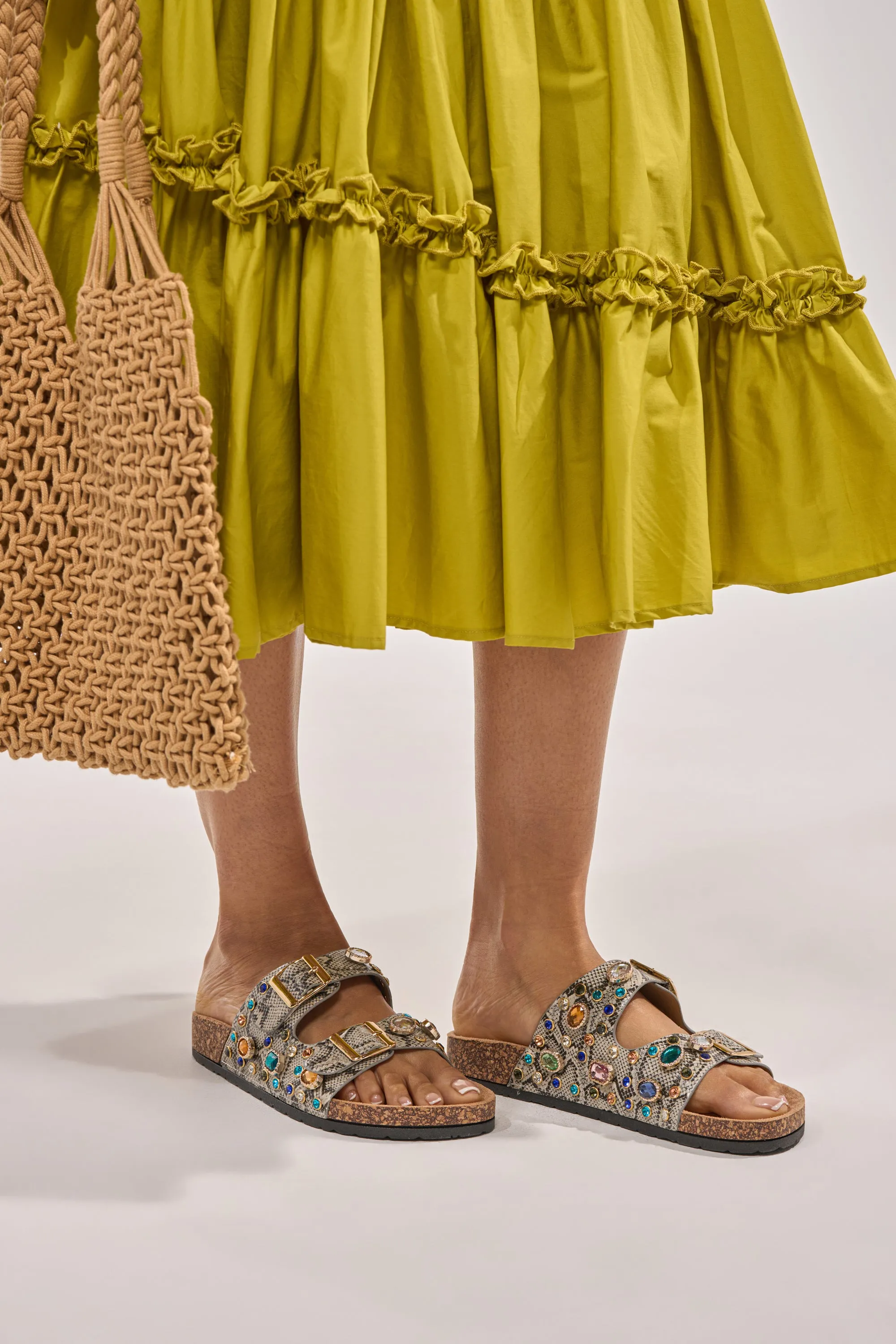 AKIRA BAYLEAVES SNAKE EMBELLISHED FLAT SLIP ON SANDAL sold by AKIRA product image thumbnail 3