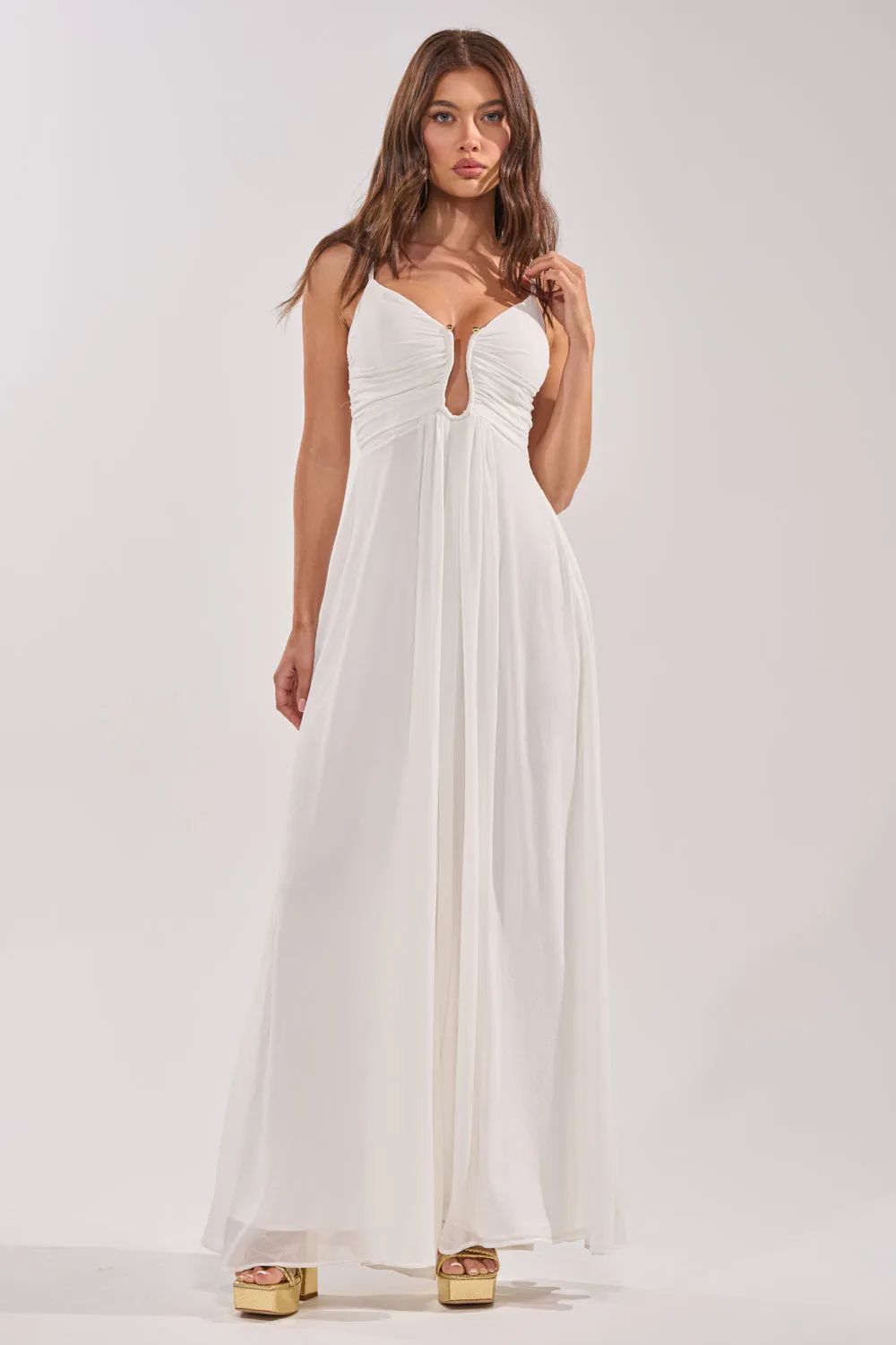 LATE NIGHT IN KAUAI JUMPSUIT IN WHITE sold by AKIRA product image thumbnail 2