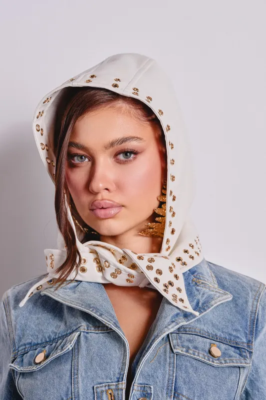 THAT GURL PU GROMMET HEADSCARF made by AKIRA