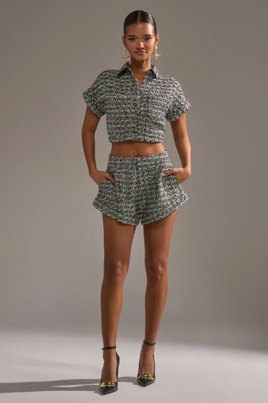 BRIGETTE TWEED SHORT made by AKIRA