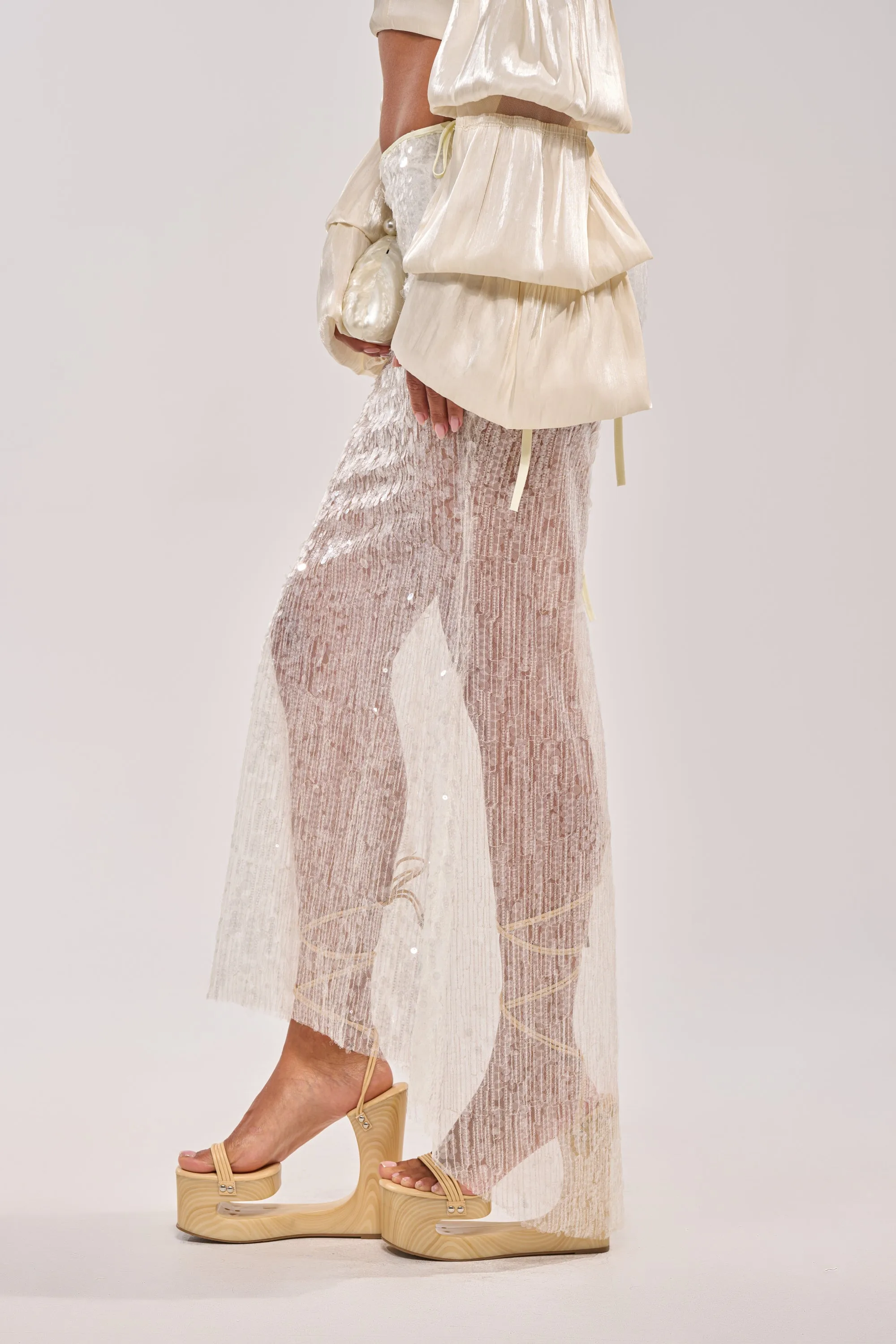 DRIPPING IN RHINESTONES MAXI SKIRT sold by AKIRA product image thumbnail 4