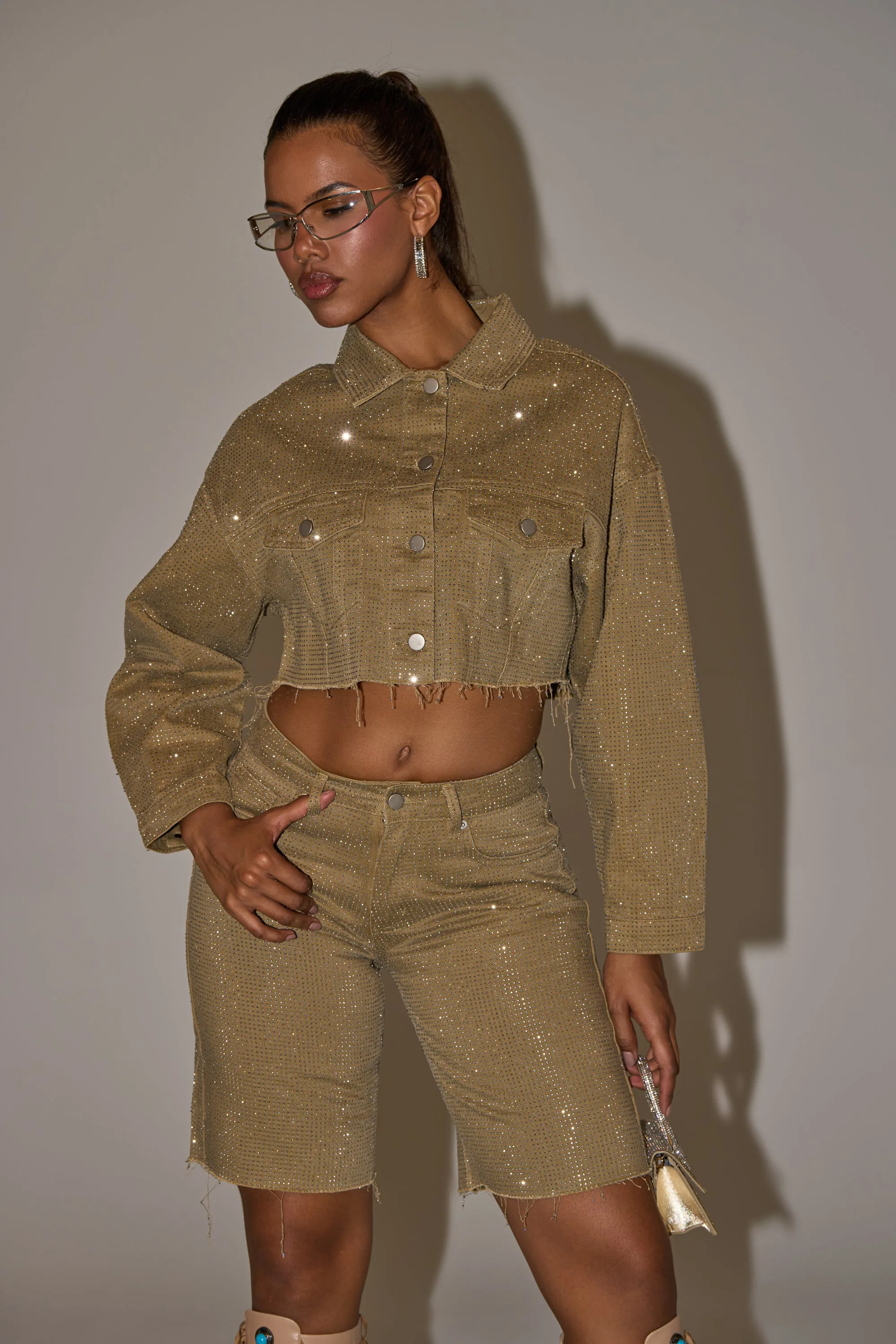 CHECK OUT THE BLING DENIM JACKET sold by AKIRA product image thumbnail 3