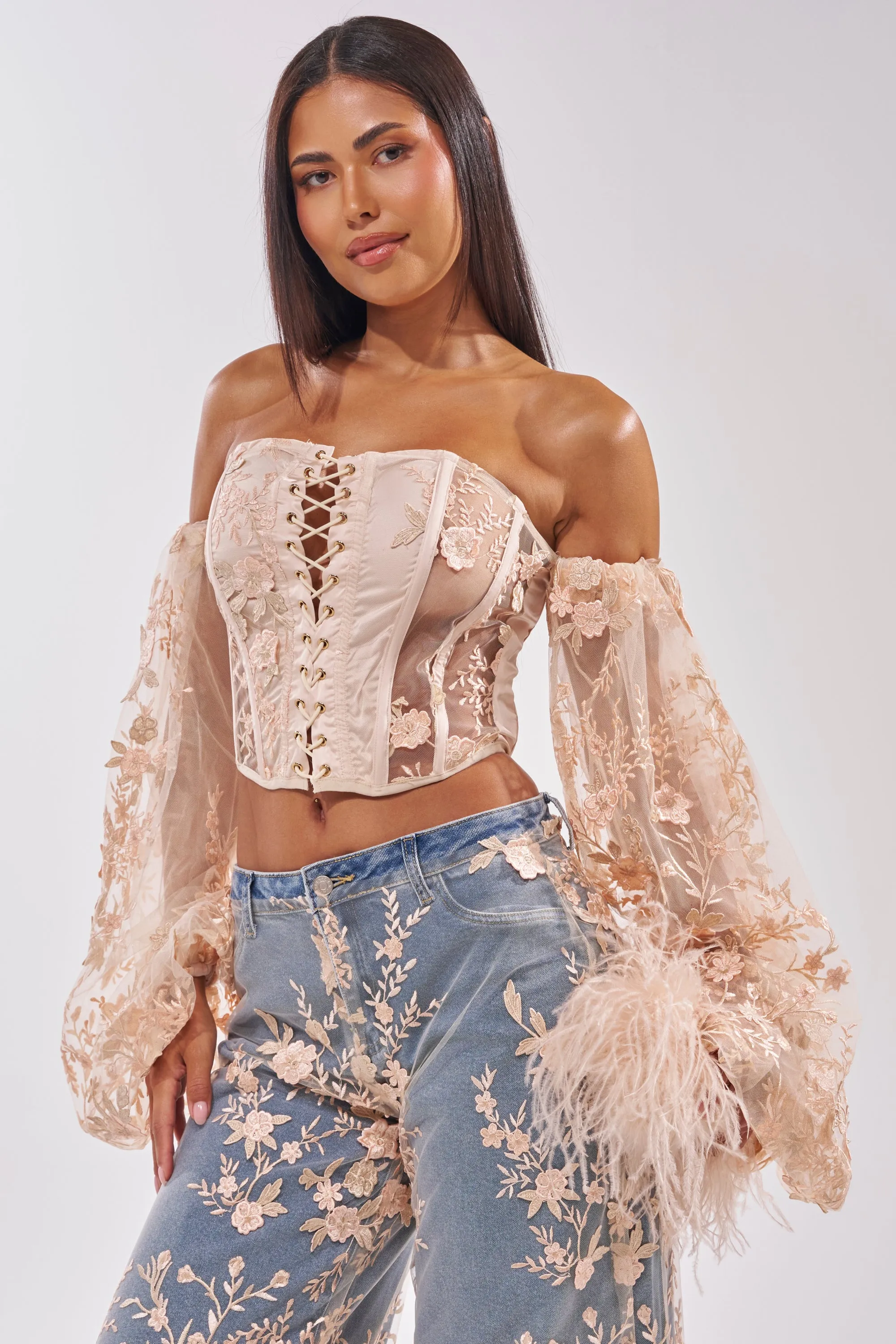 FLY AWAY WITH ME FLORAL CORSET sold by AKIRA product image thumbnail 3