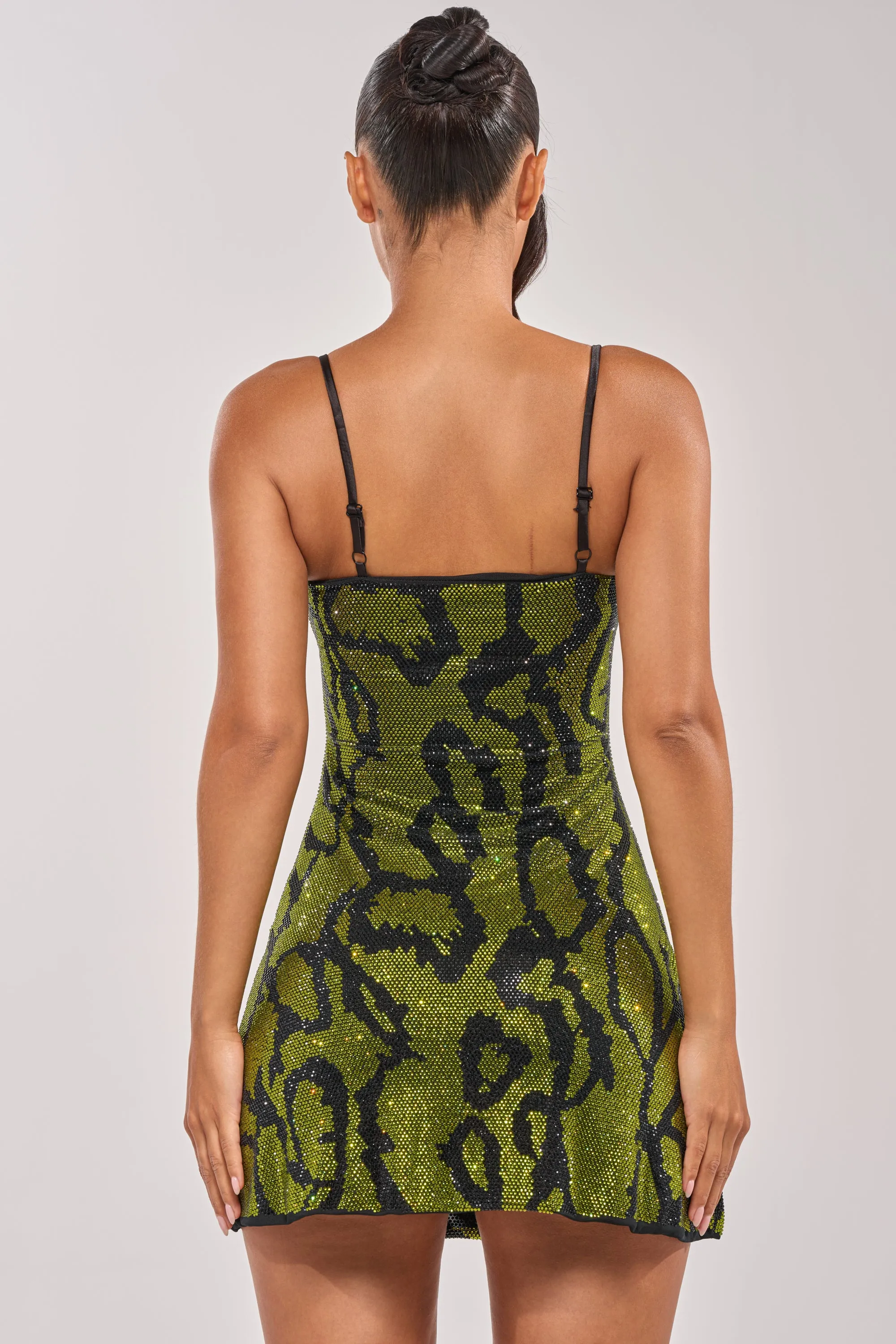 GABBI SEQUIN PRINT MINI DRESS IN GREEN sold by AKIRA product image thumbnail 5