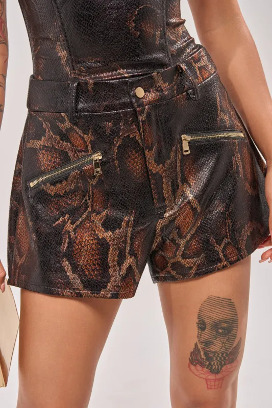 BEING BAD SNAKE SHORTS made by AKIRA