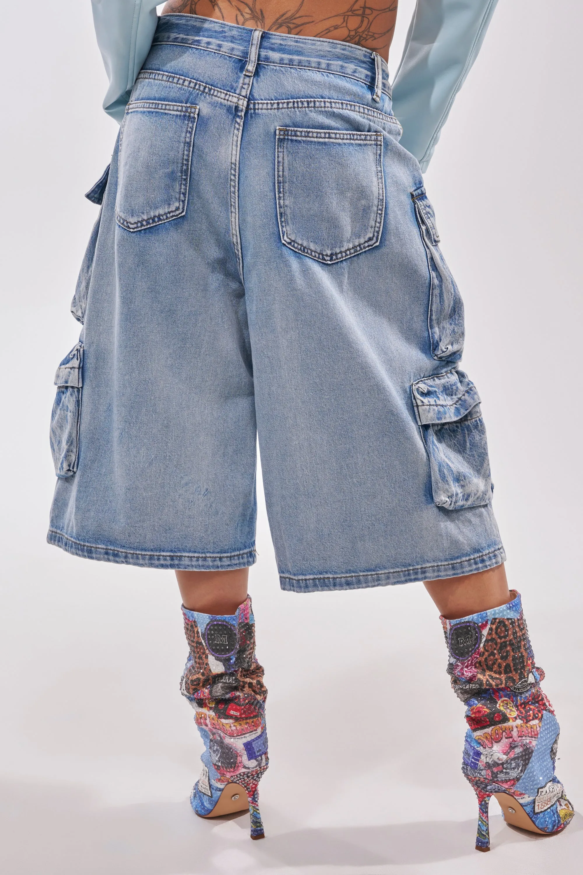 TOO MUCH FUN CARGO BERMUDA SHORT sold by AKIRA product image thumbnail 4