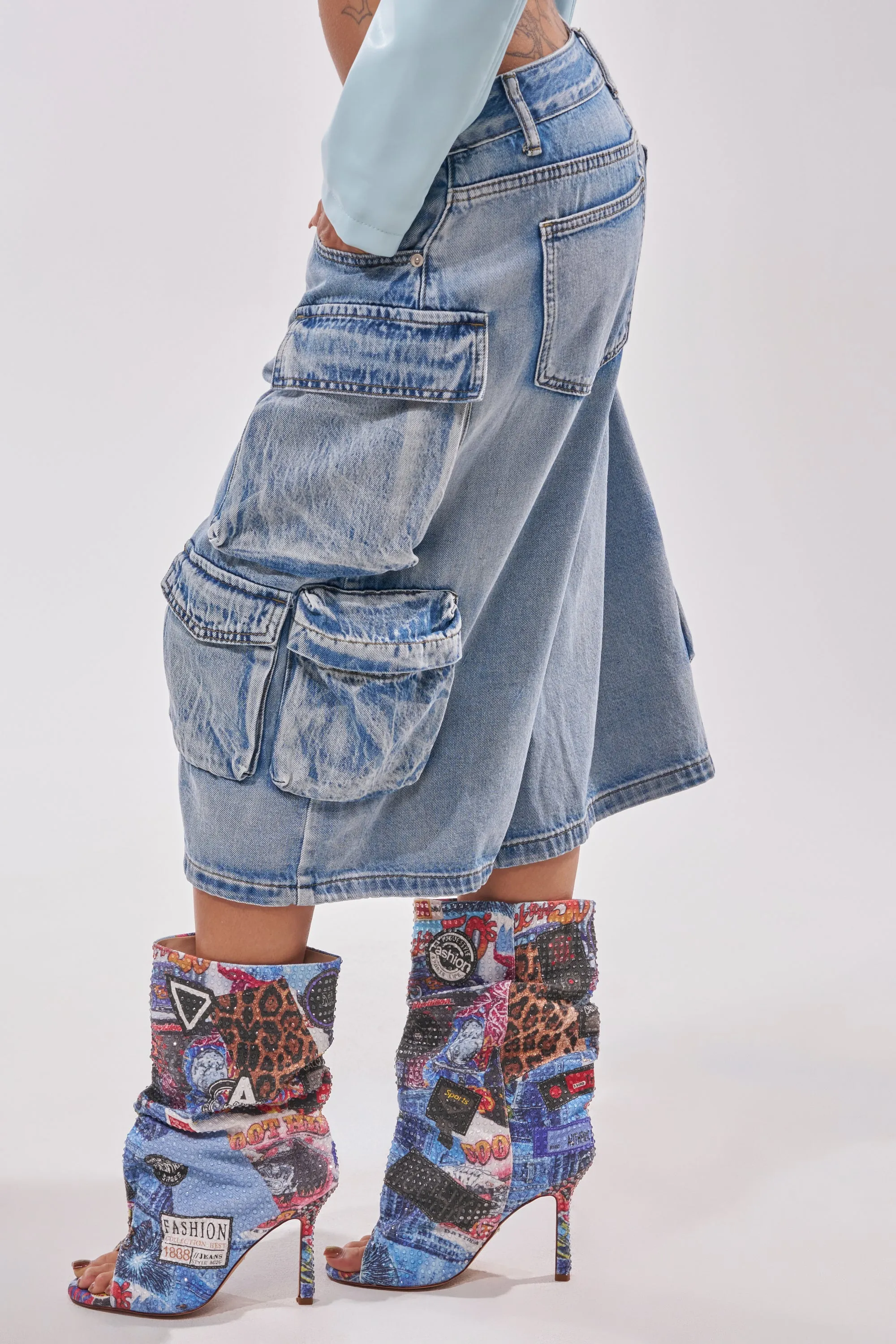 TOO MUCH FUN CARGO BERMUDA SHORT sold by AKIRA product image thumbnail 3