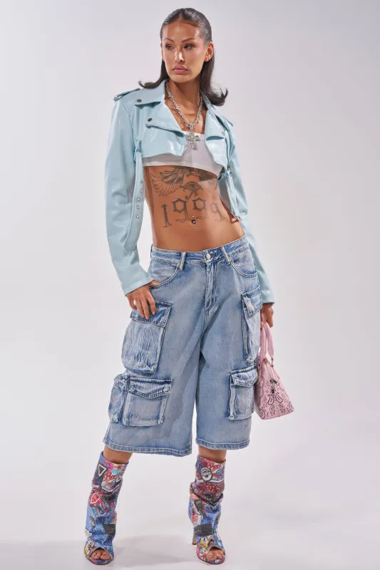 TOO MUCH FUN CARGO BERMUDA SHORT made by AKIRA