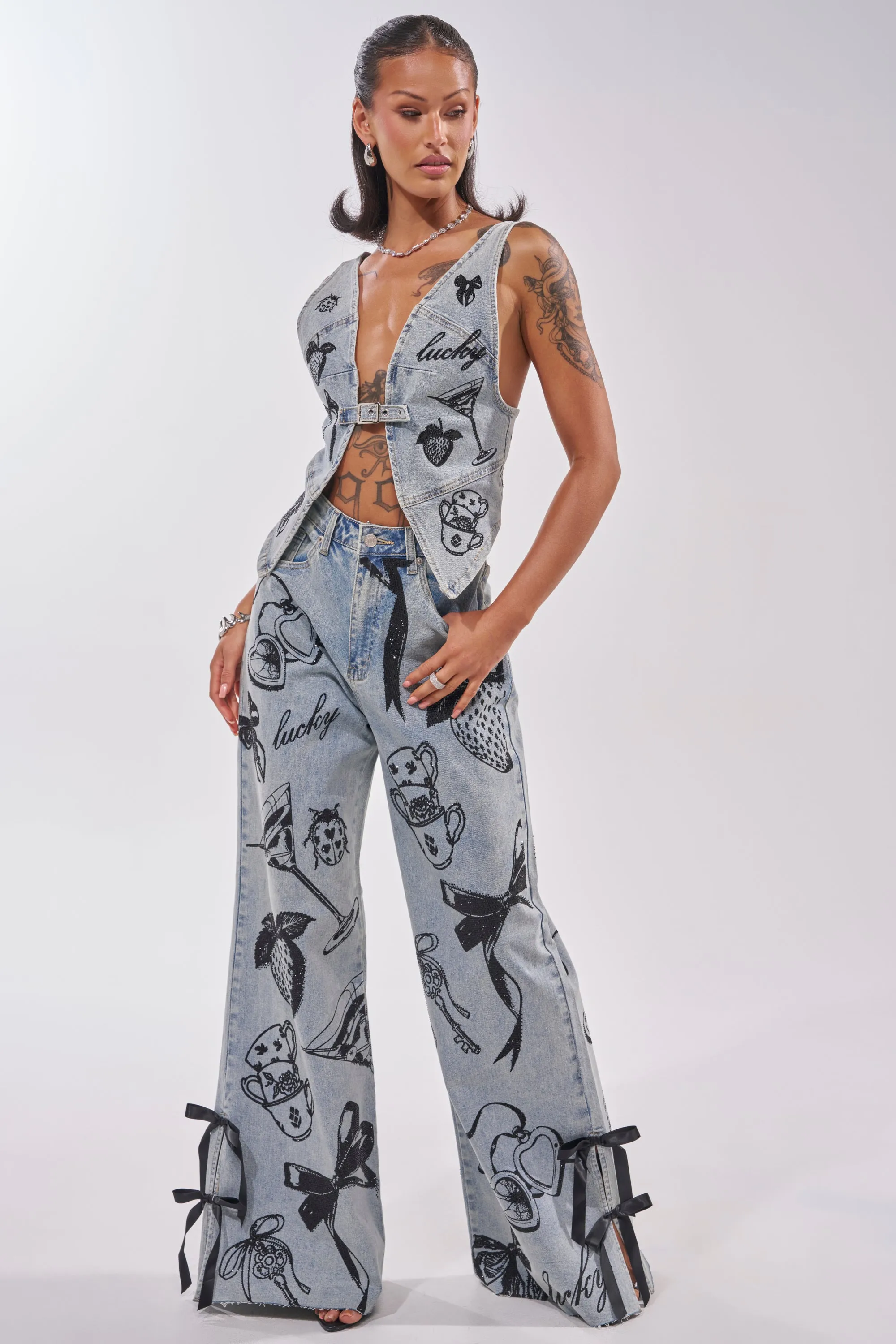 AFTER HOURS DENIM TOP sold by AKIRA product image thumbnail 5